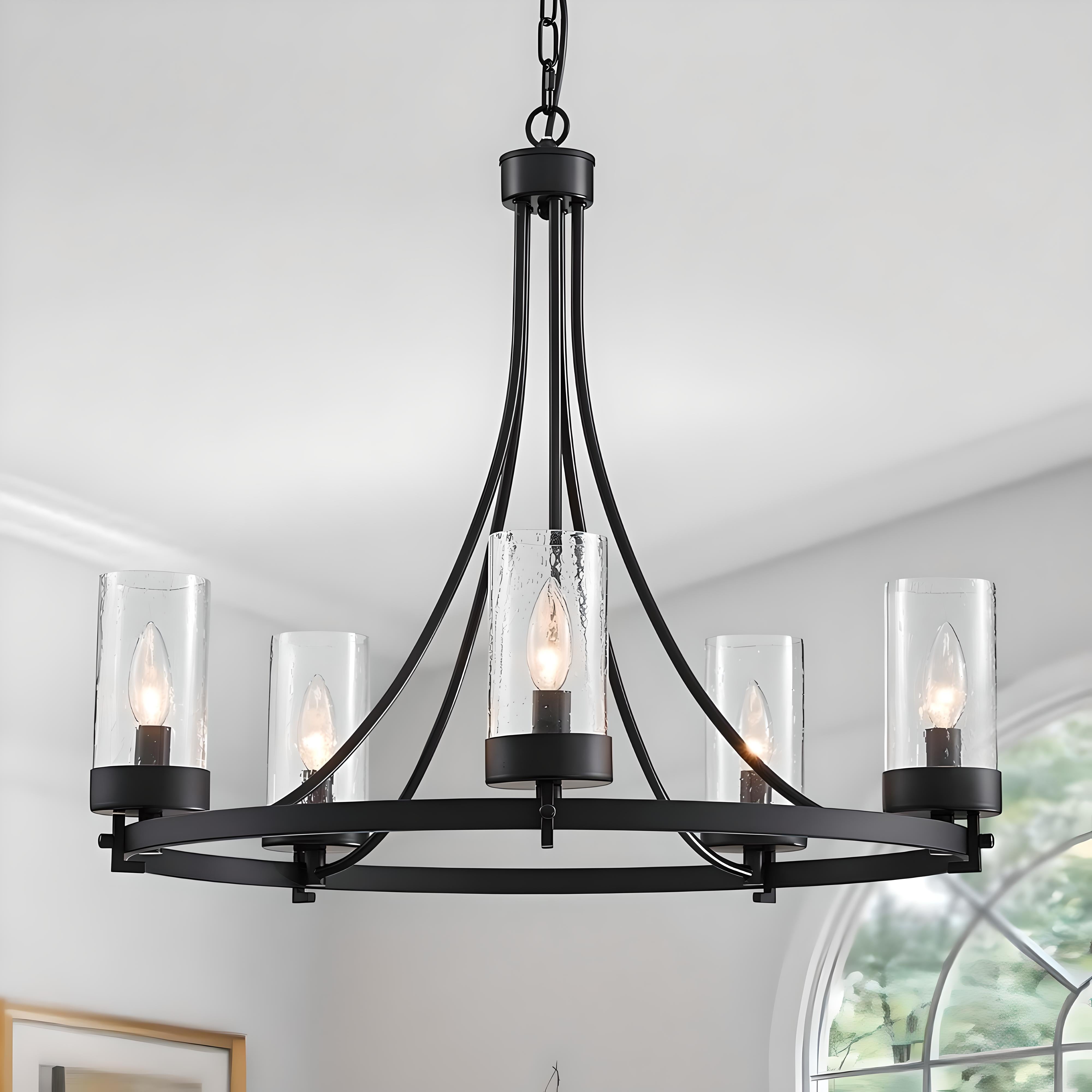 Tegern - Wagon Wheel Rustic Chandelier
