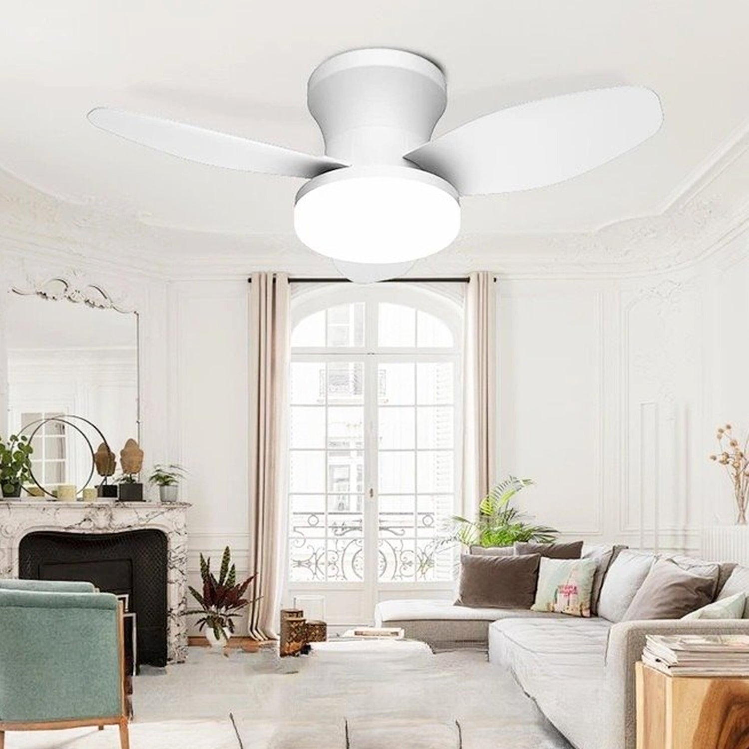Brunn - 3 Blade Ceiling Fan with Dimmable LED & Remote Control