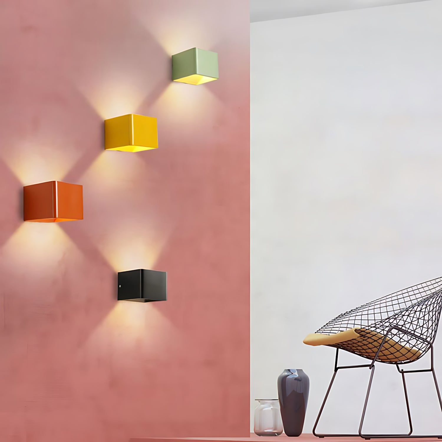 Modern lights on a wall