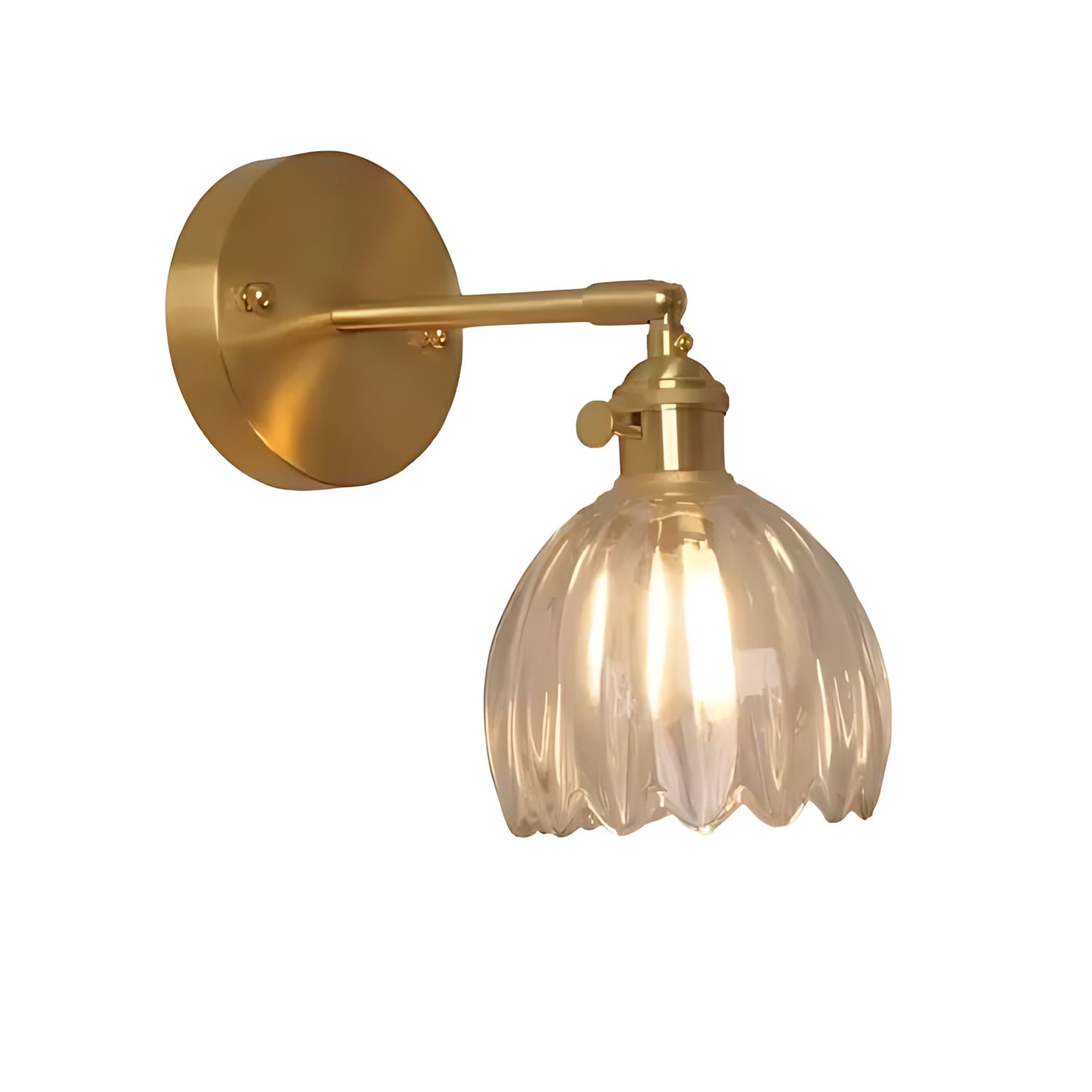 Retro Tulip Glass Wall Sconce
