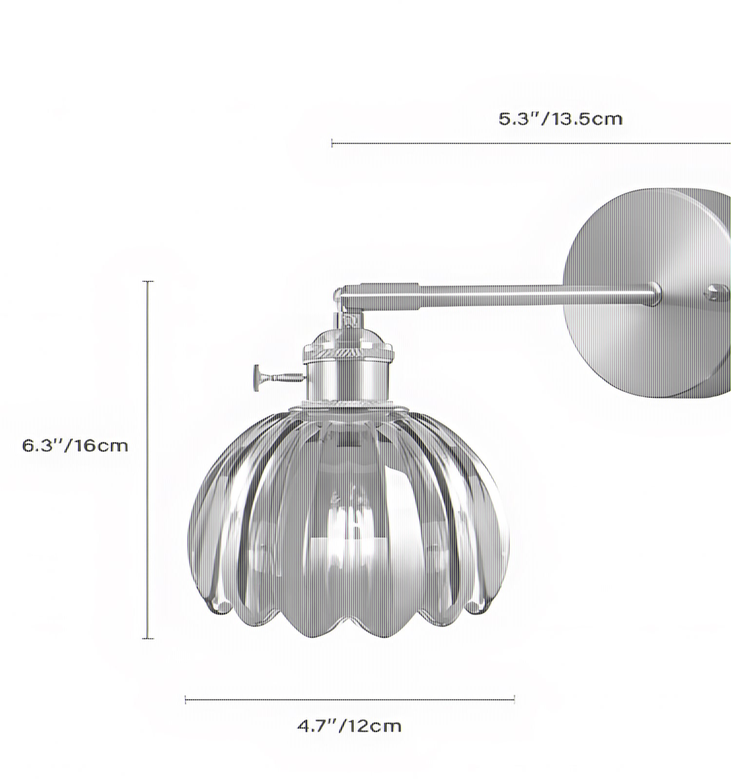 Retro Tulip Glass Wall Sconce