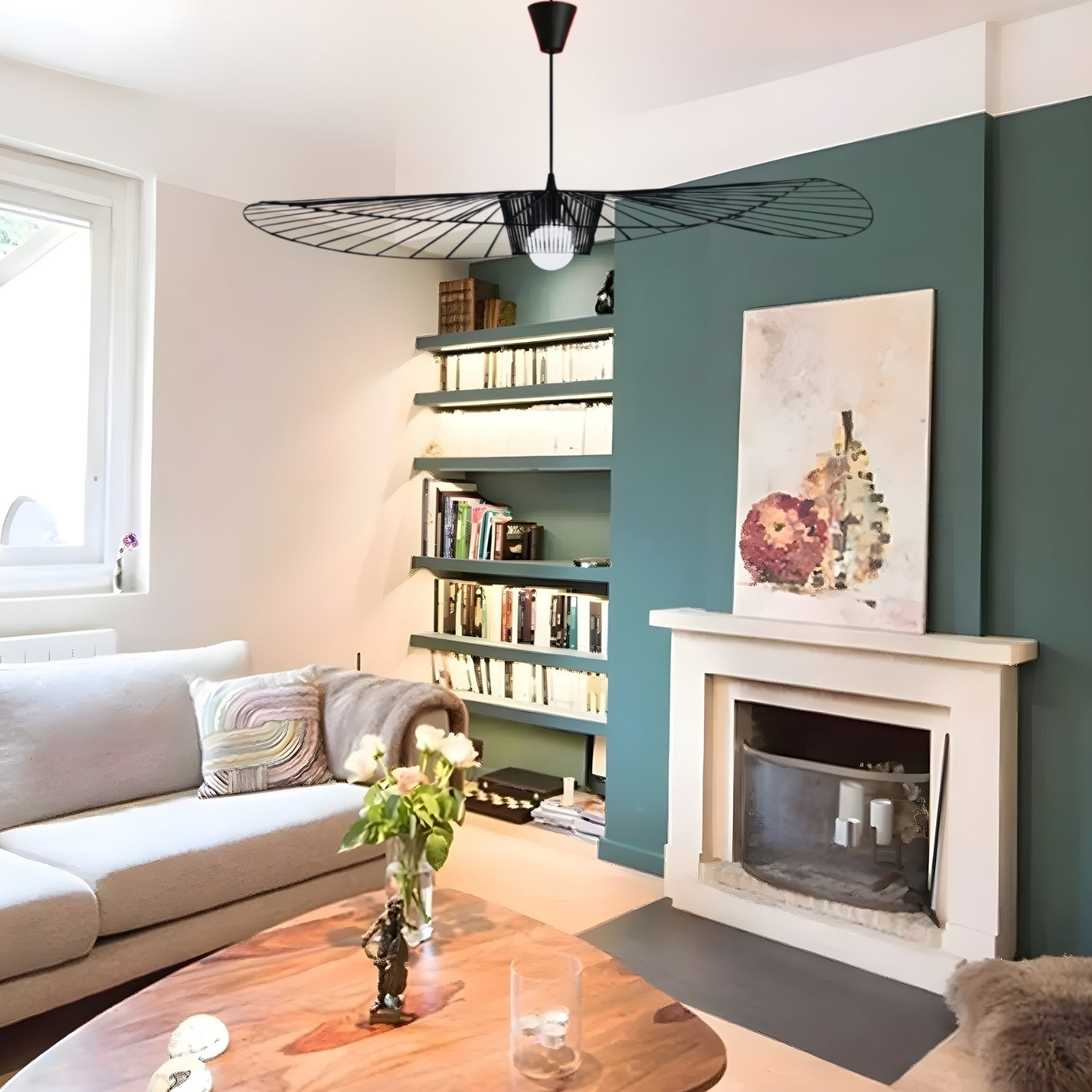 Weil - Italian-Inspired Nordic Modern Straw Hat Ceiling Lamp Creative Designer Chandelier Light Fixture