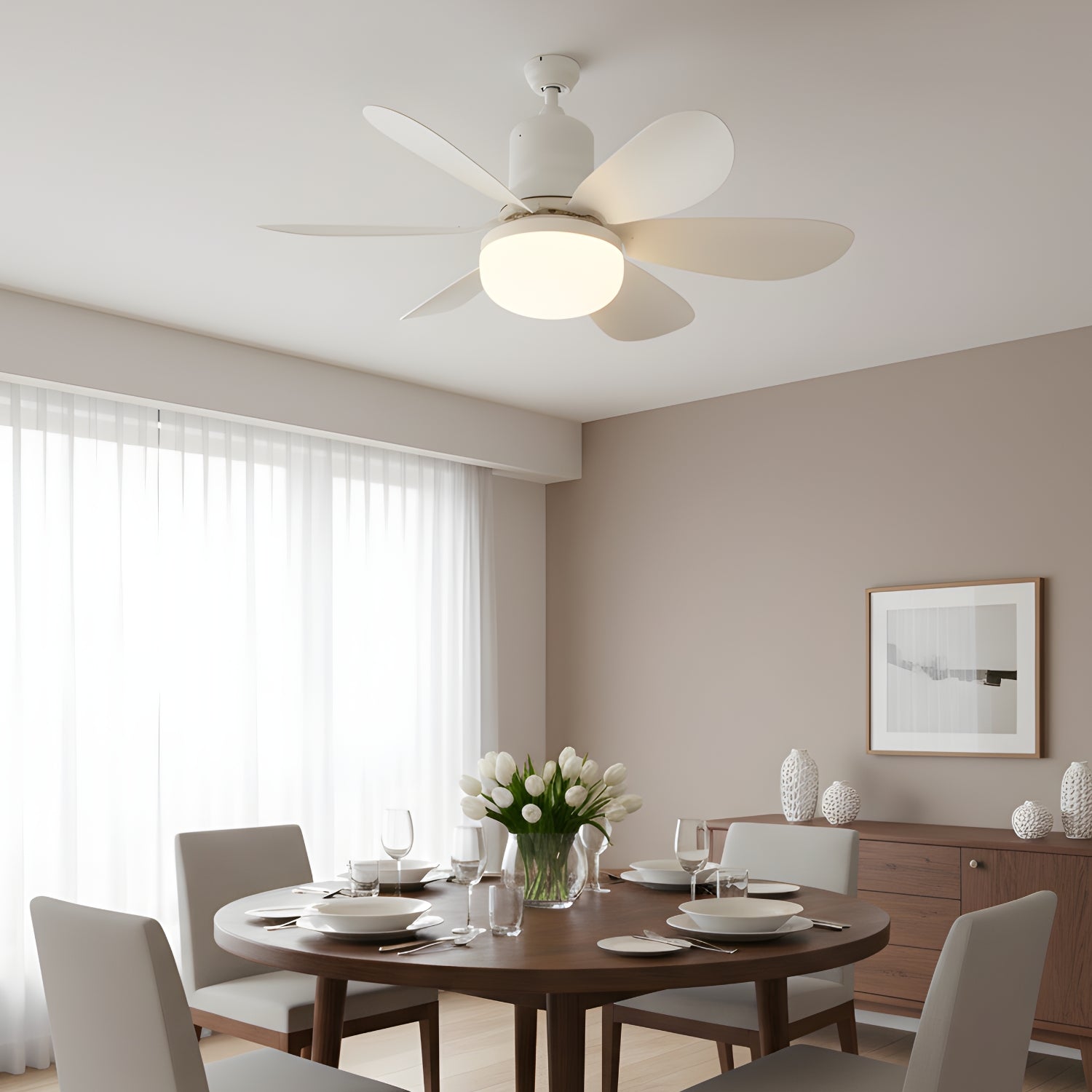 Zella - Modern LED Ceiling Fan Light with Remote