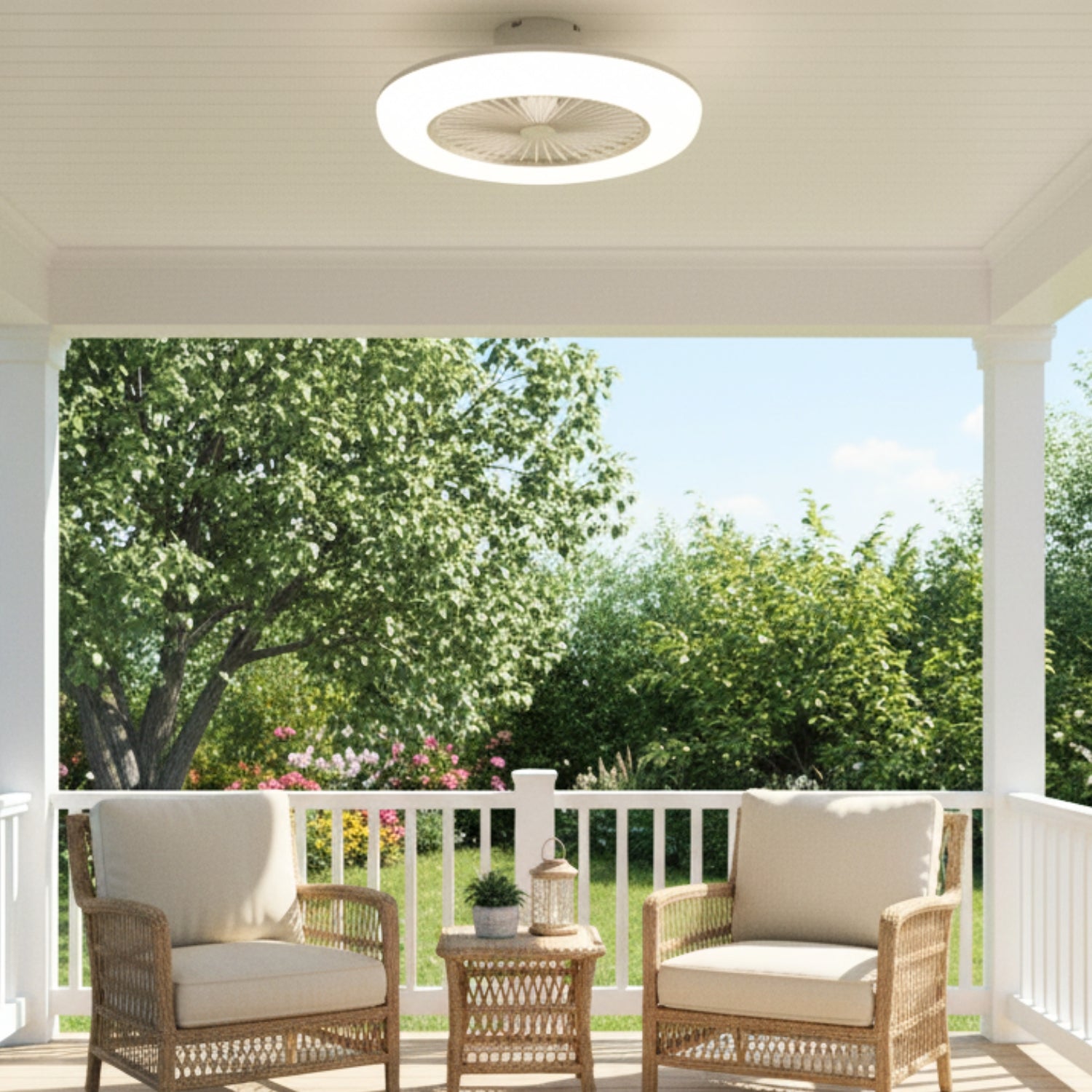 Varn – Modern Compact Ceiling Fan with Dimmable Light & Remote