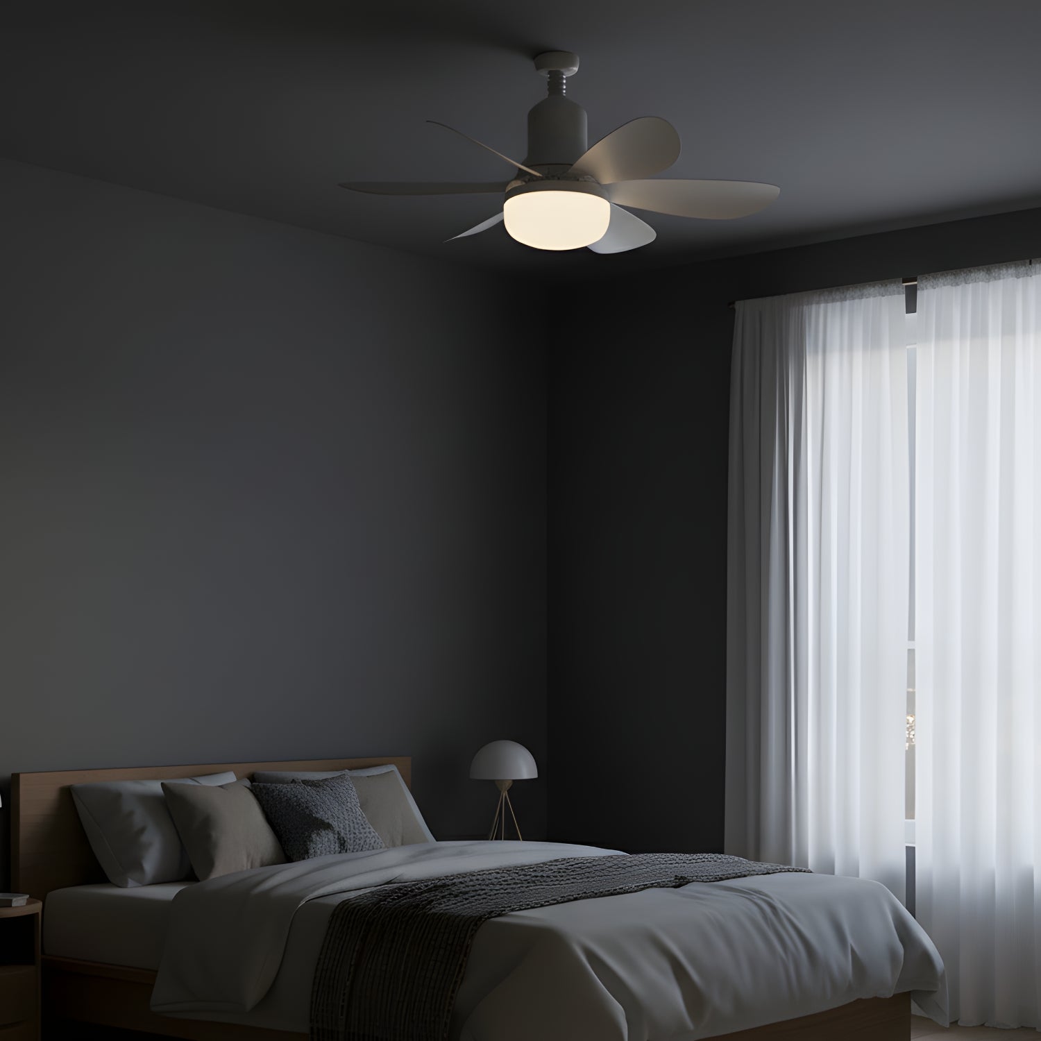 Zella - E27 Ceiling Fan LED Light with Remote