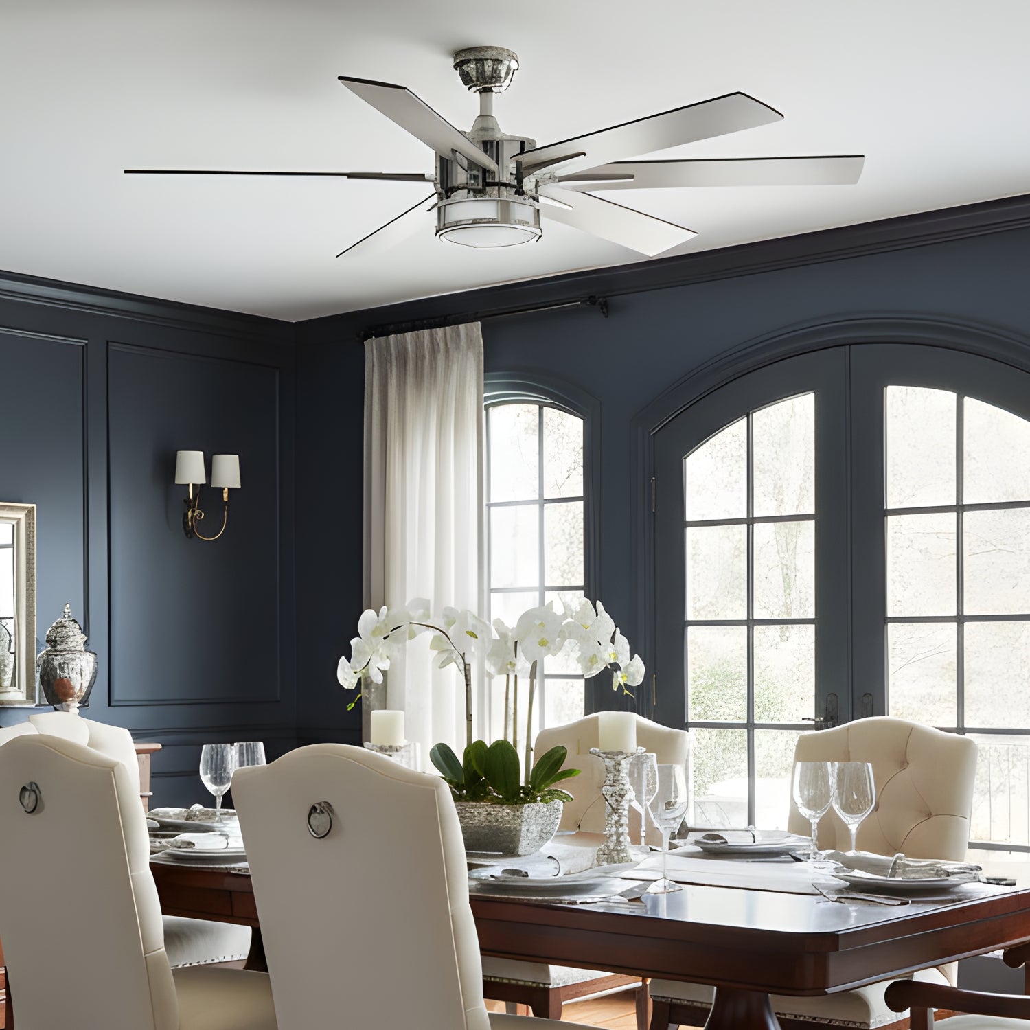 Elva – 56" Modern 6-Blade Ceiling Fan with LED Light & Remote