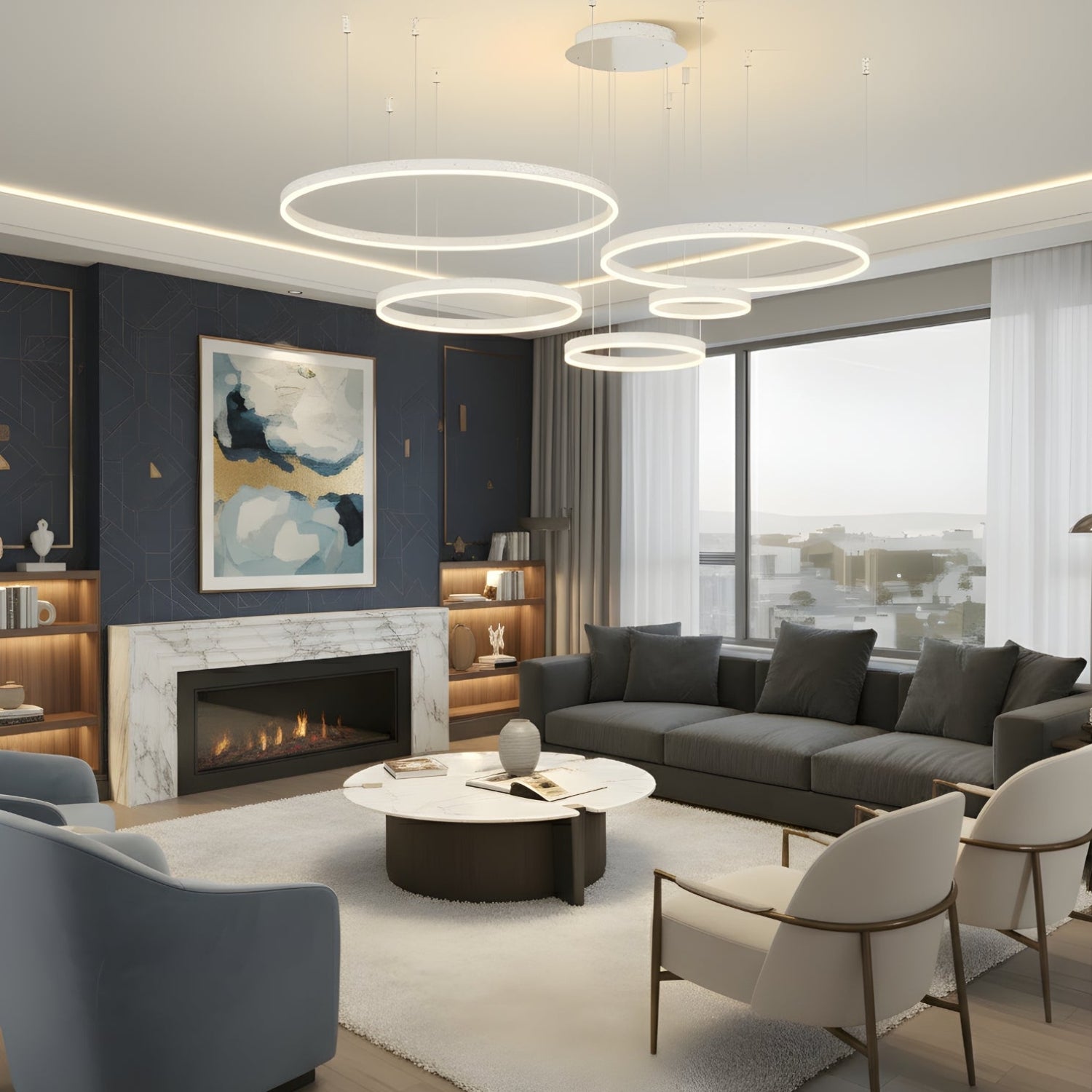 Wismar - Modern LED Ring Chandelier