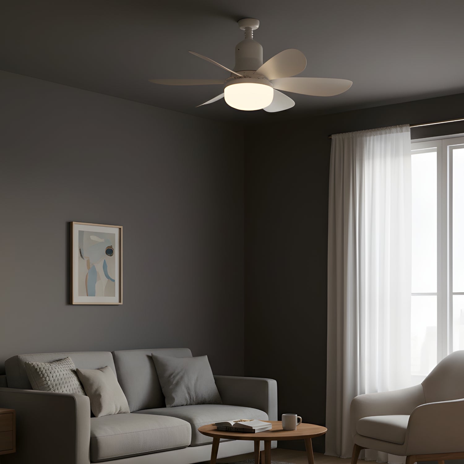 Zella - Modern LED Ceiling Fan Light with Remote