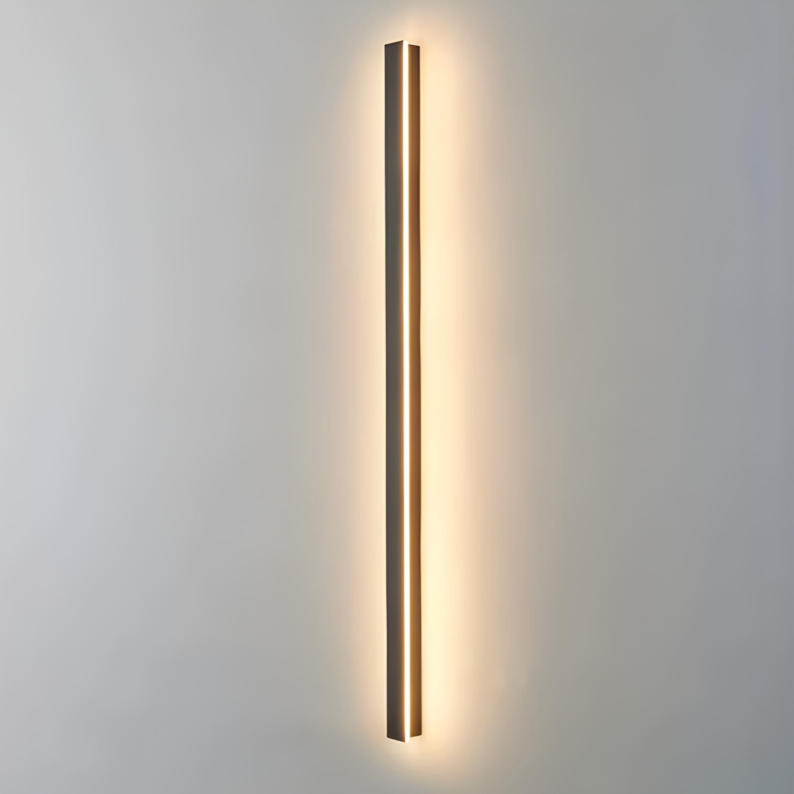 Modern wall-mounted light fixture on a plain wall