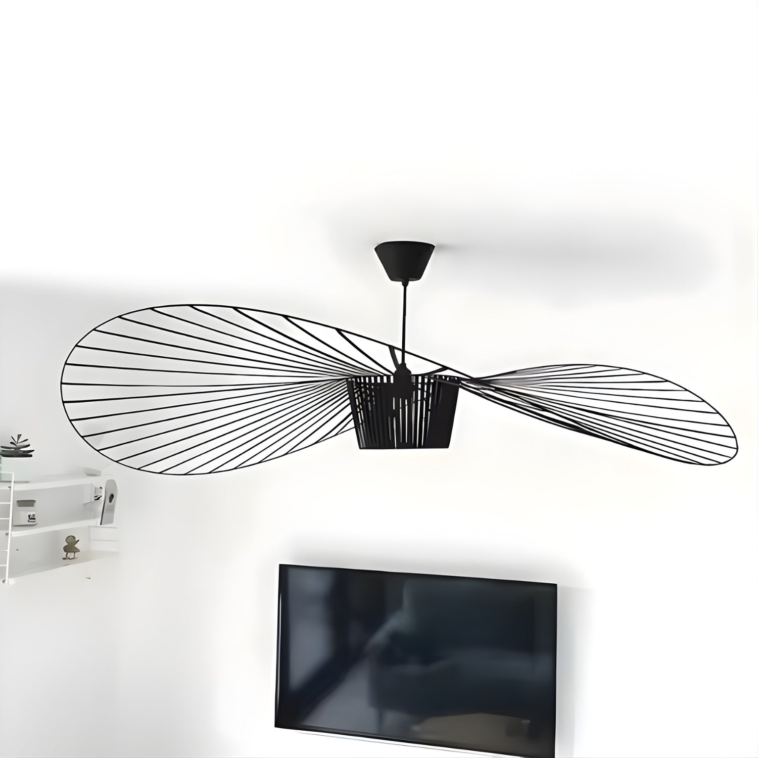 Weil - Italian-Inspired Nordic Modern Straw Hat Ceiling Lamp Creative Designer Chandelier Light Fixture