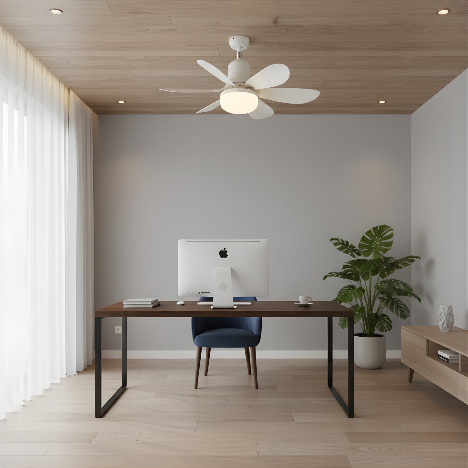 Zella - Modern LED Ceiling Fan Light with Remote