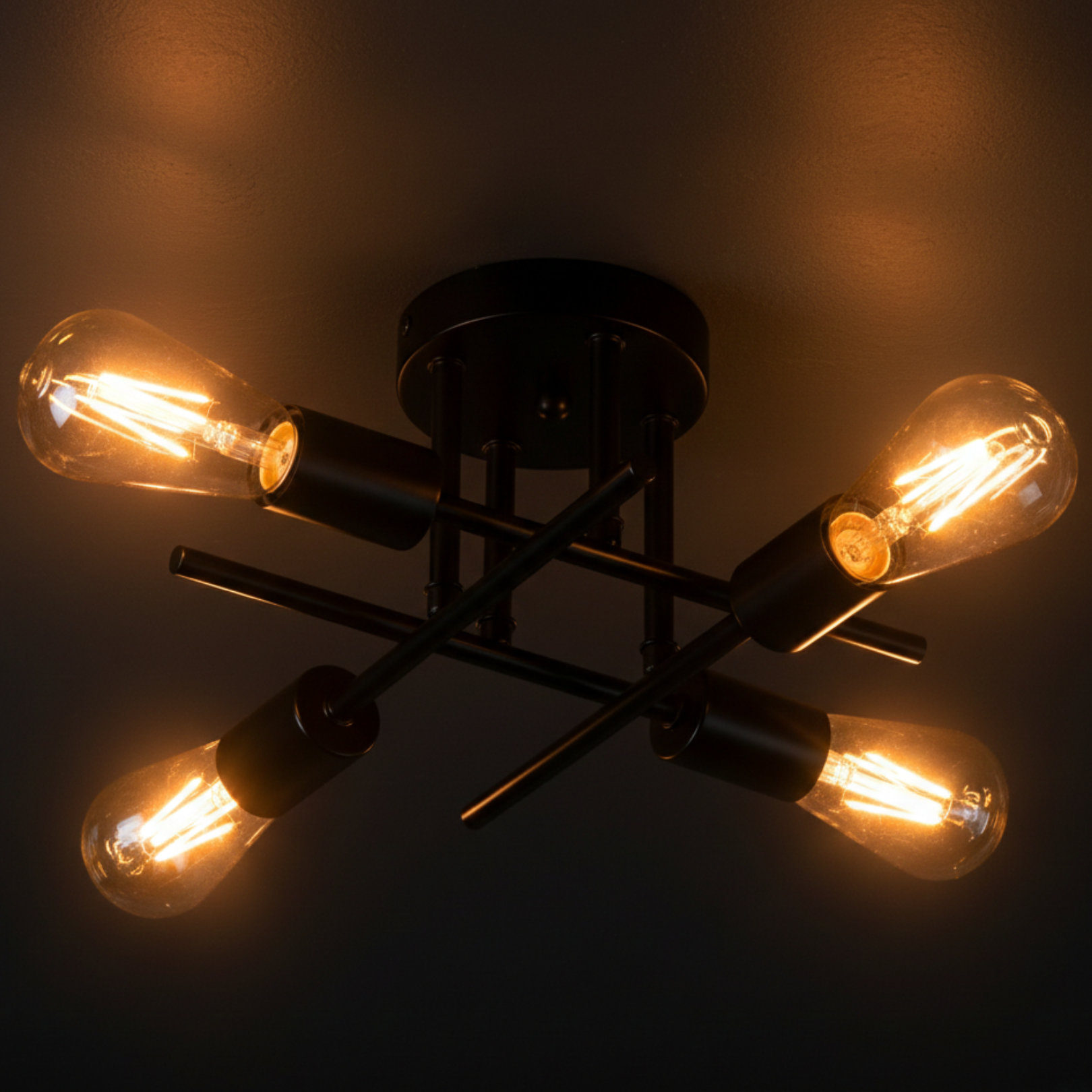 Skara - Flush Chandelier - Modern Sputnik Ceiling Fixture