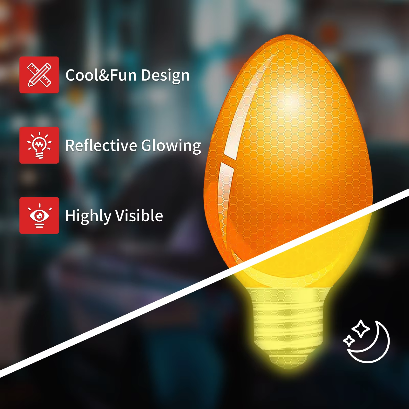 Light bulbs magnetic car stickers