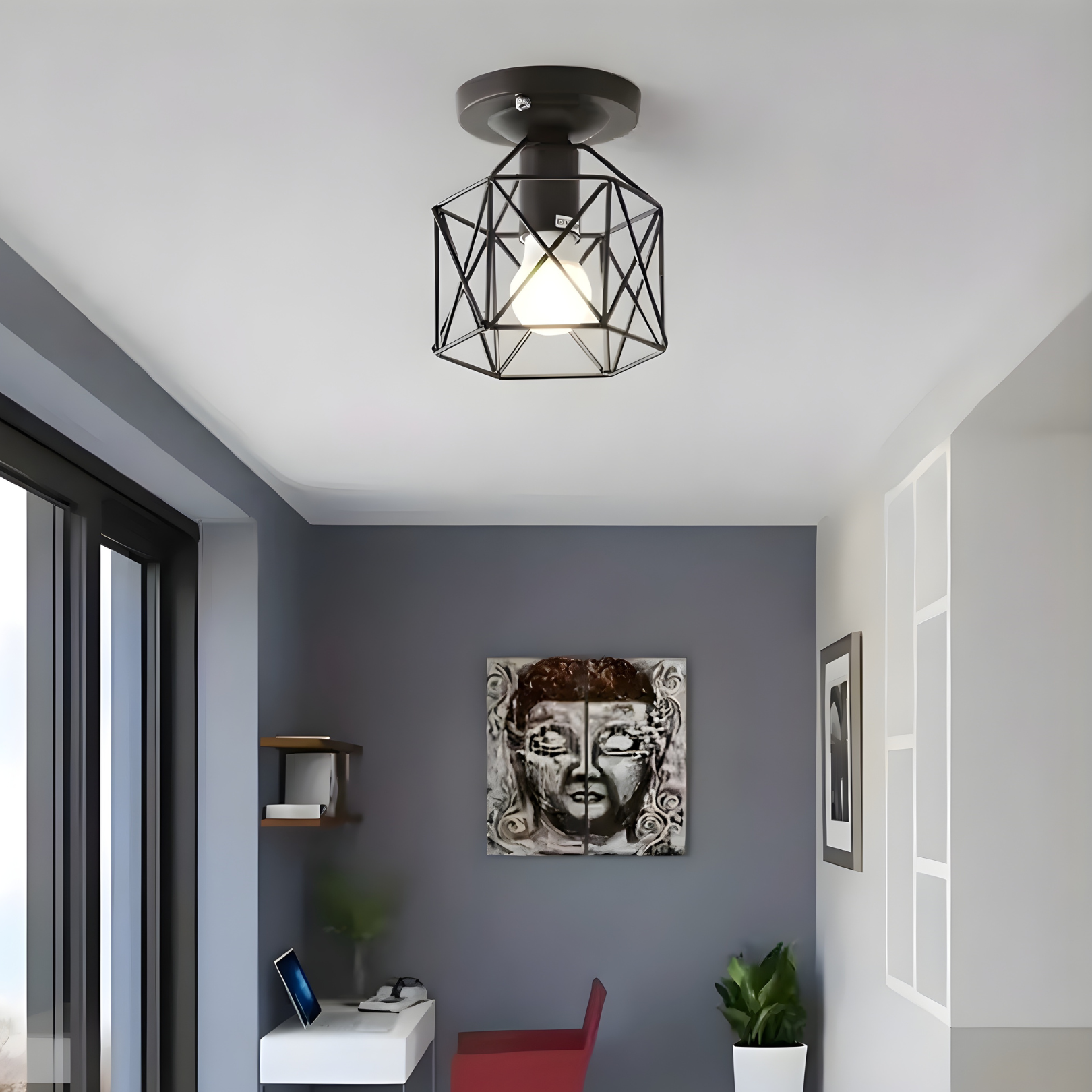 Velden - Retro Ceiling Light- Minimalist Industrial Fixture