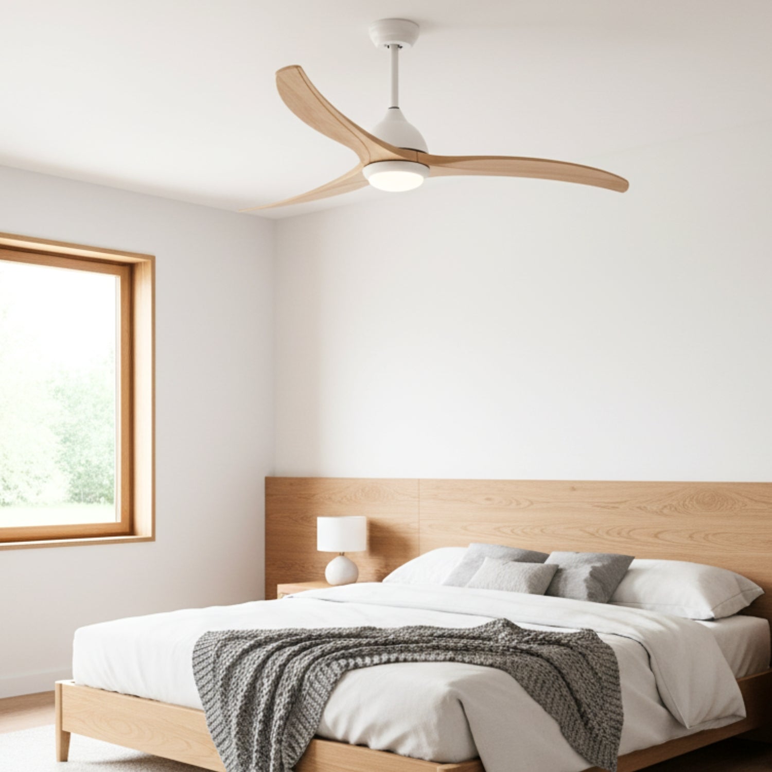 Osna - 52" Indoor/Outdoor Ceiling Fan with LED Light, Remote, 6 Speeds