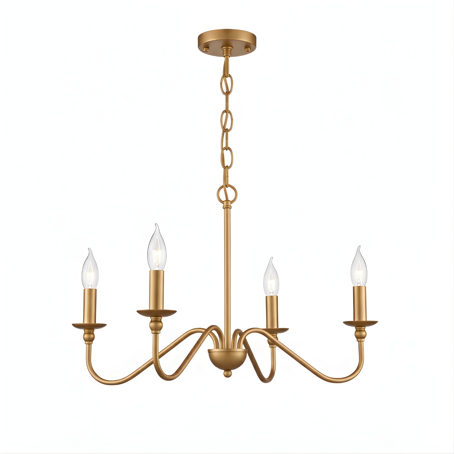 Niva - 35" Retro Loft Vintage American Style E14 Ceiling Chandelier Light, Black & Gold Modern Industrial Fixture