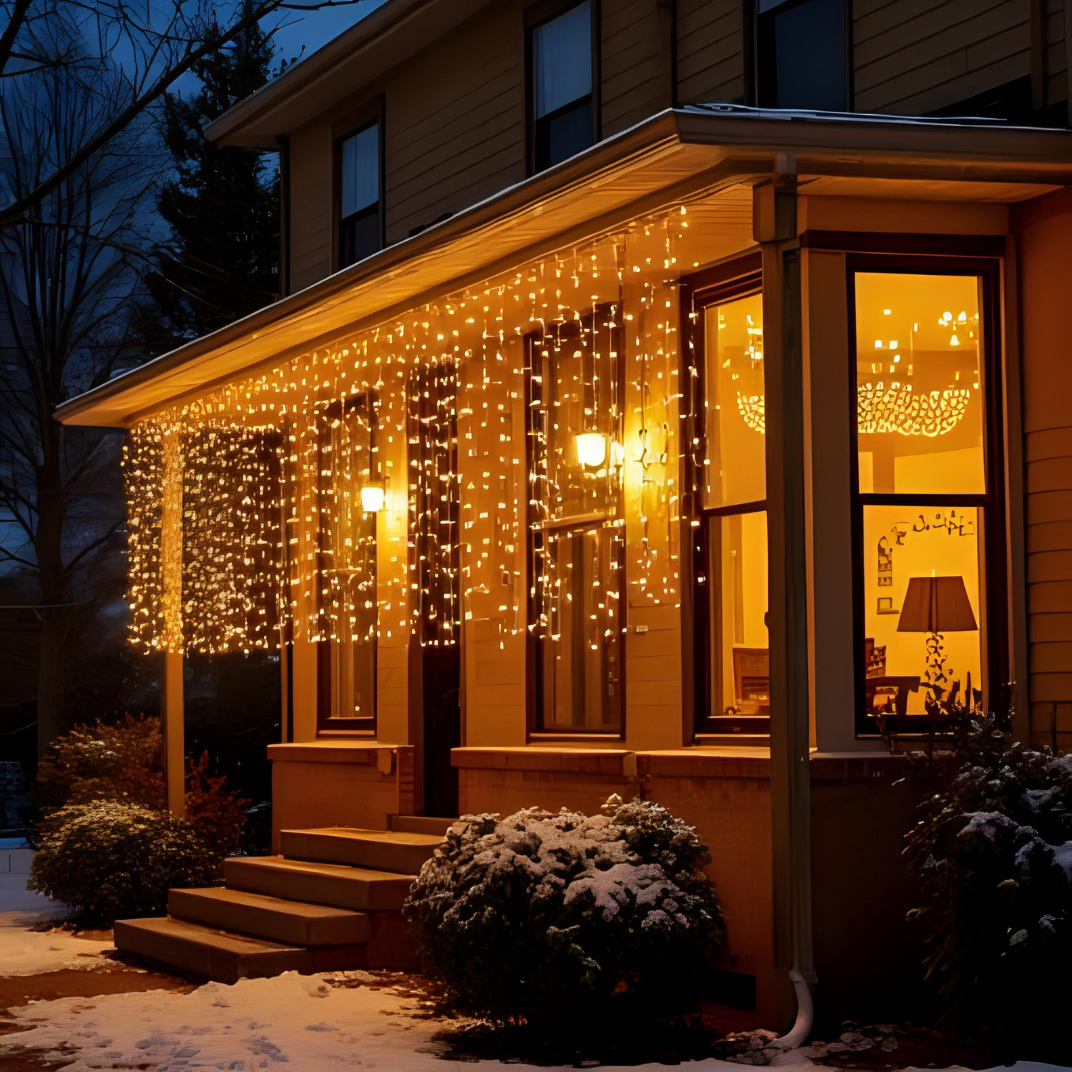 Outdoor Christmas Net LED Curtain Solar Light