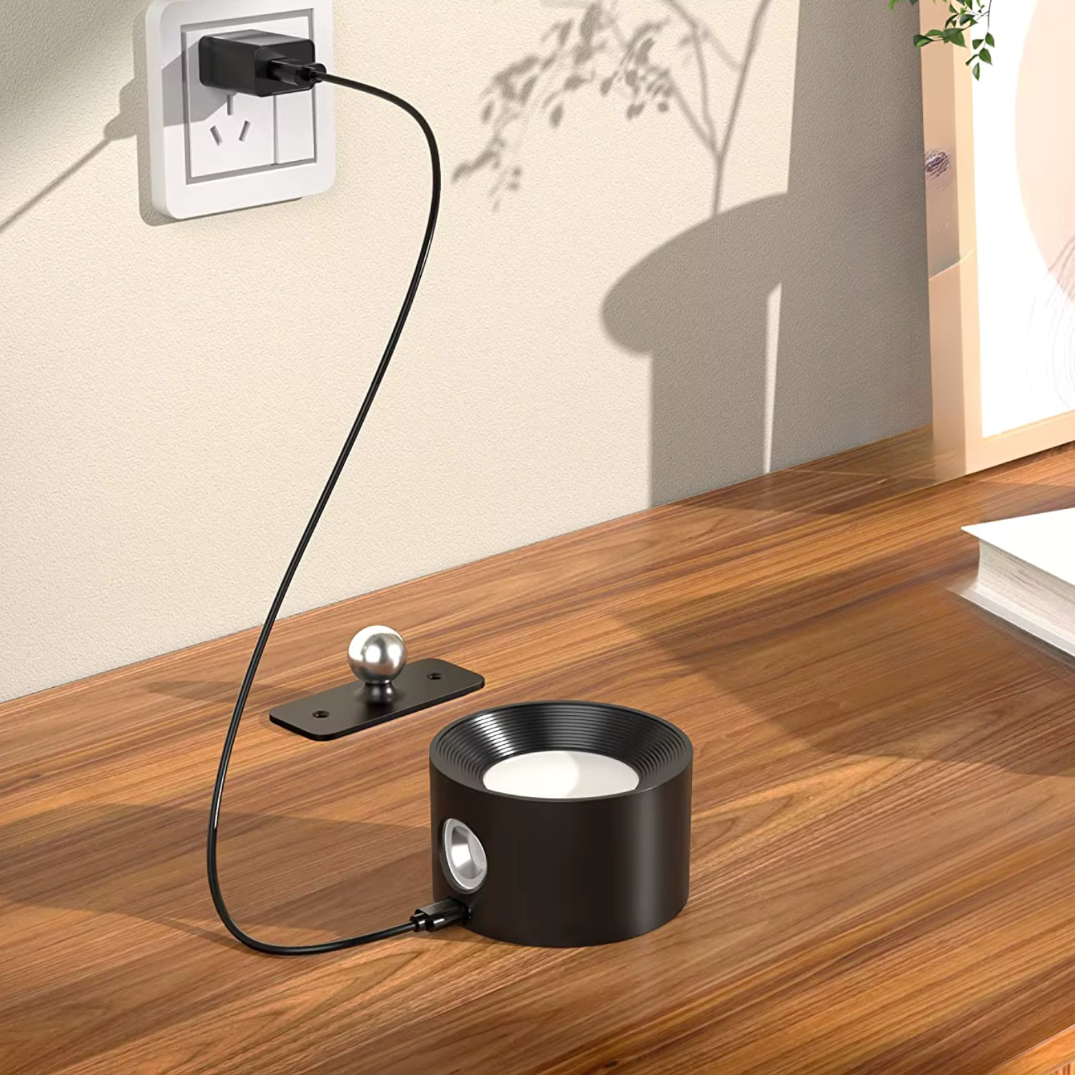 Alberheim | 3" Adhesive No Drill Wireless USB Spotlight 360° | Remote Control