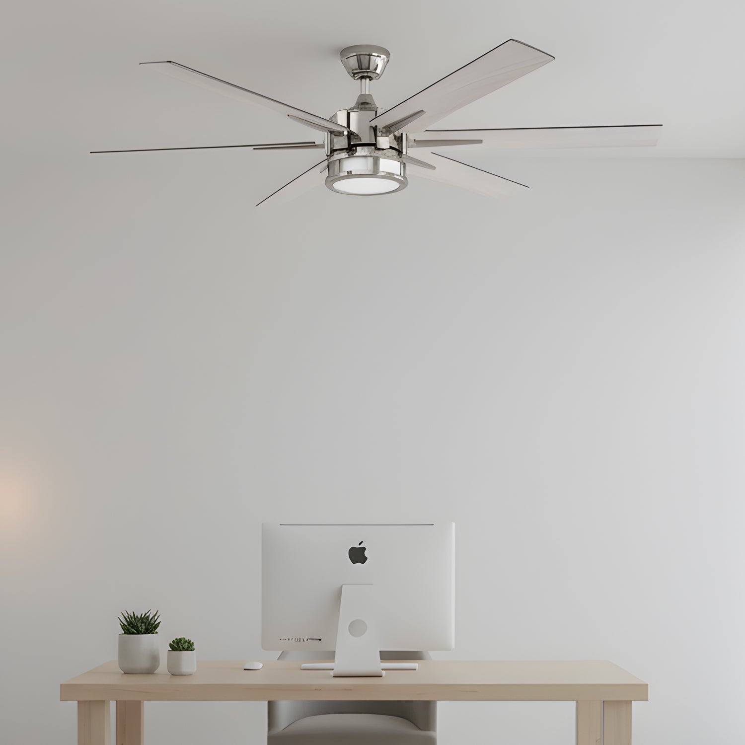 Elva – 56" Modern 6-Blade Ceiling Fan with LED Light & Remote