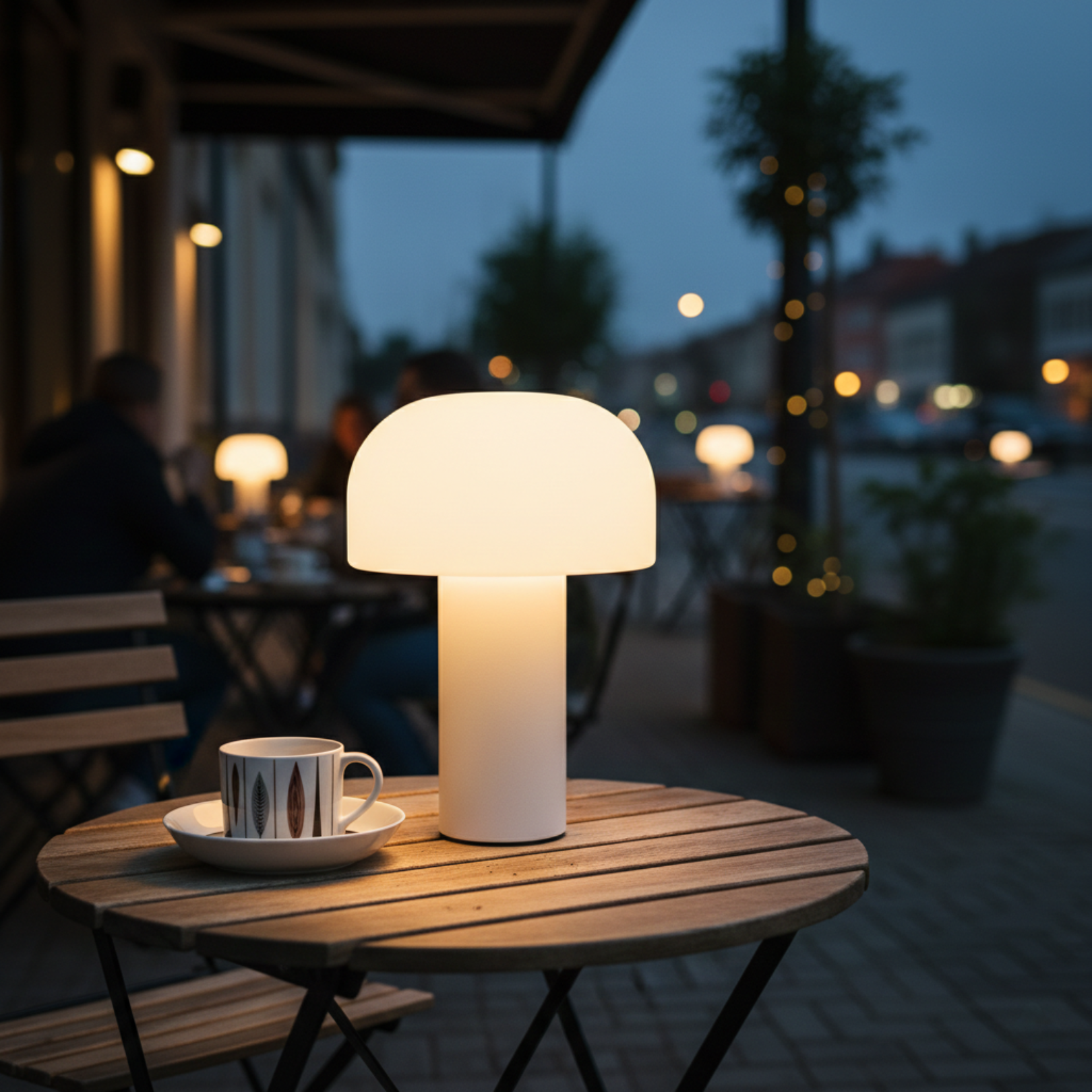 Hatz - 8" LED Wireless Iron Mushroom Lamp