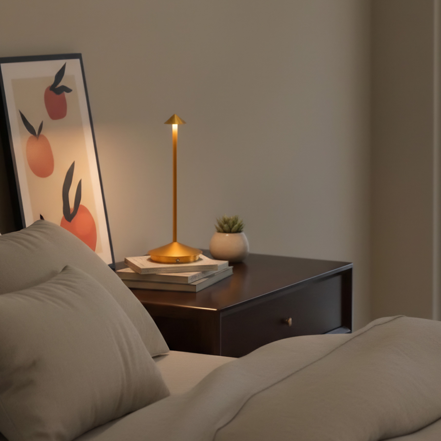 Aland | 11.8" Rechargeable Table Lamp | 360° Cordless LED Touch Light