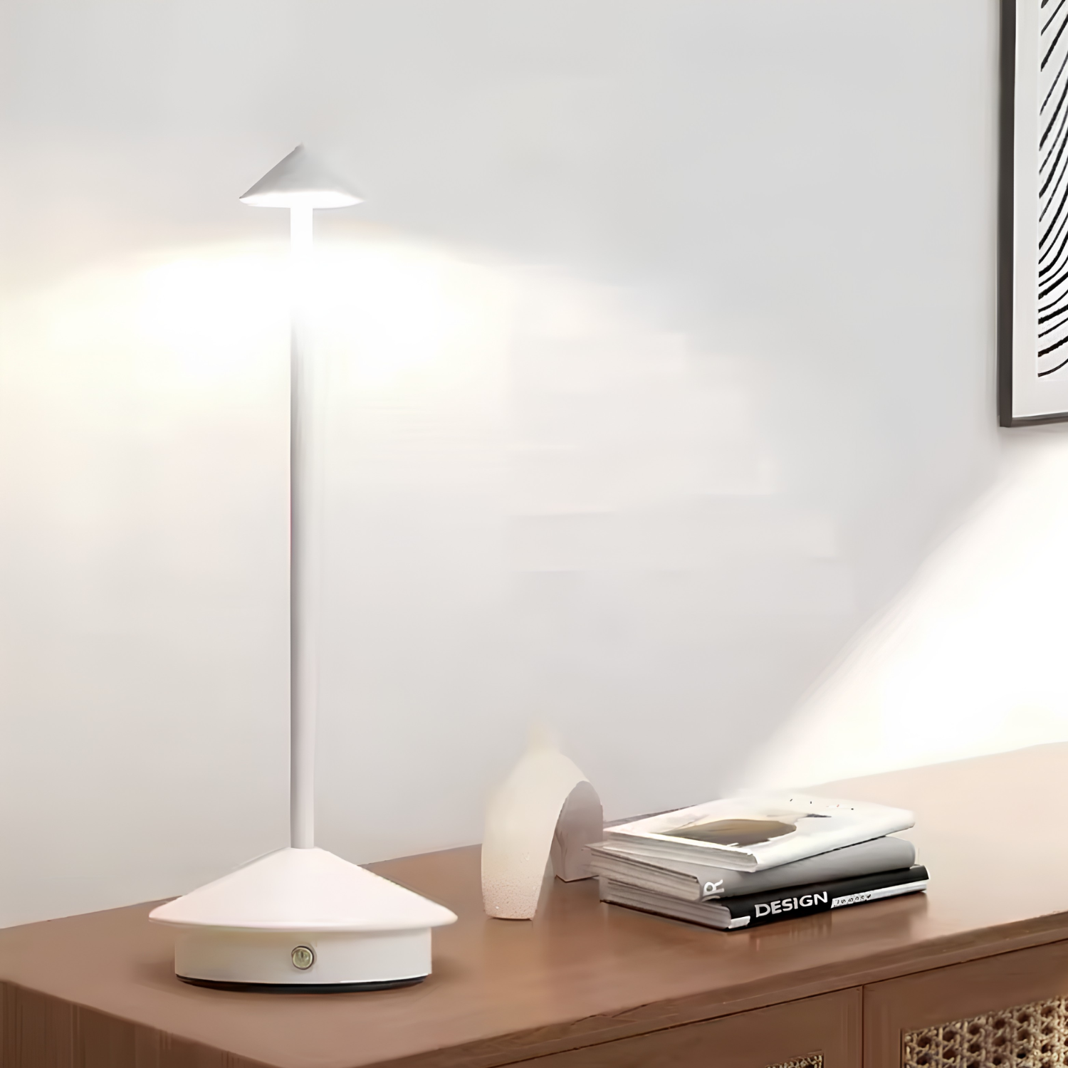 Aland | 11.8" Rechargeable Table Lamp | 360° Cordless LED Touch Light