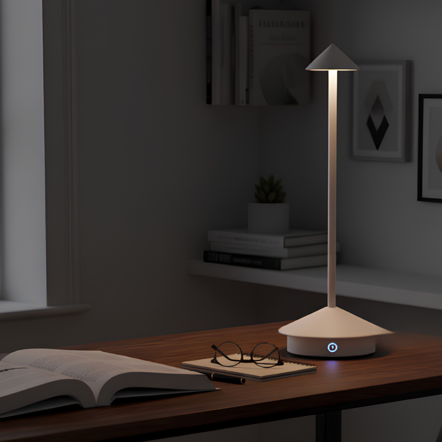 Aland | 11.8" Rechargeable Table Lamp | 360° Cordless LED Touch Light