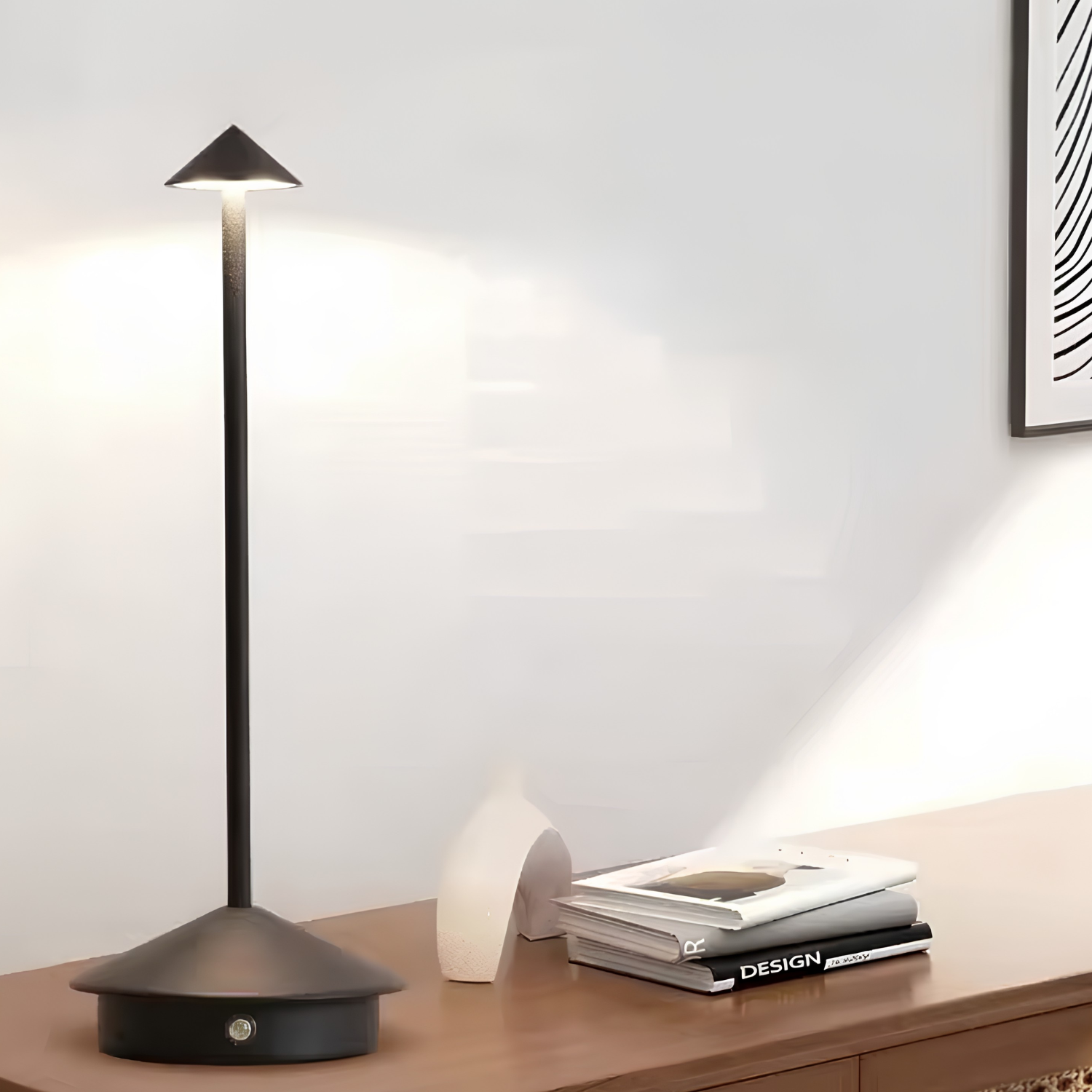 Aland | 11.8" Rechargeable Table Lamp | 360° Cordless LED Touch Light