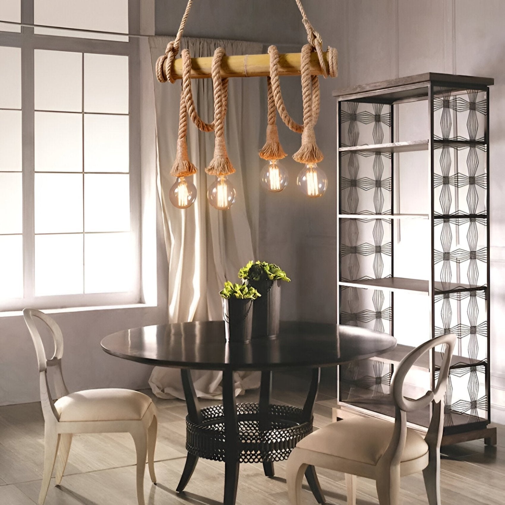 Handwoven Rope Chandelier