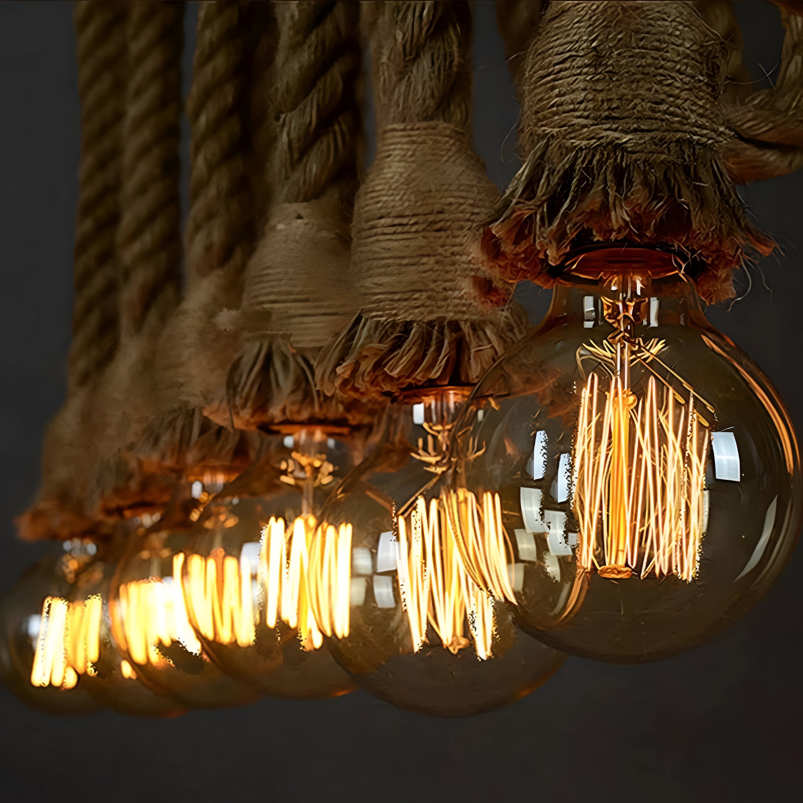 Handwoven Rope Chandelier