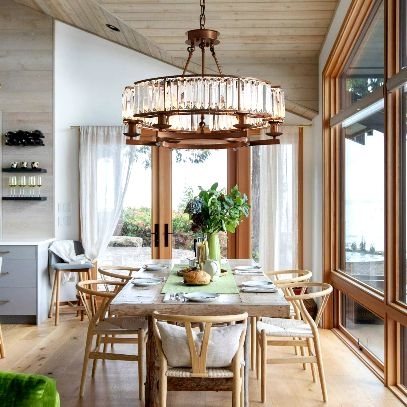 Vintage luxury bronze color chandelier