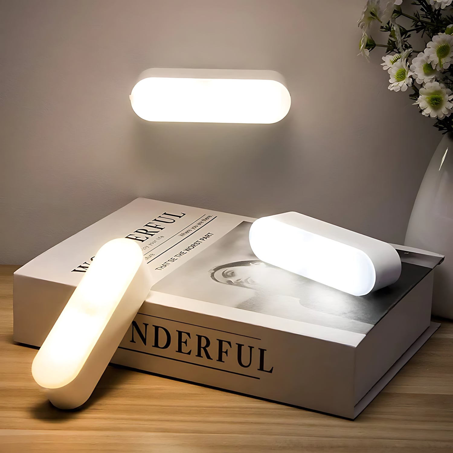 LED USB Rechargeable Wireless Motion Sensor Sticky Wall Lamp