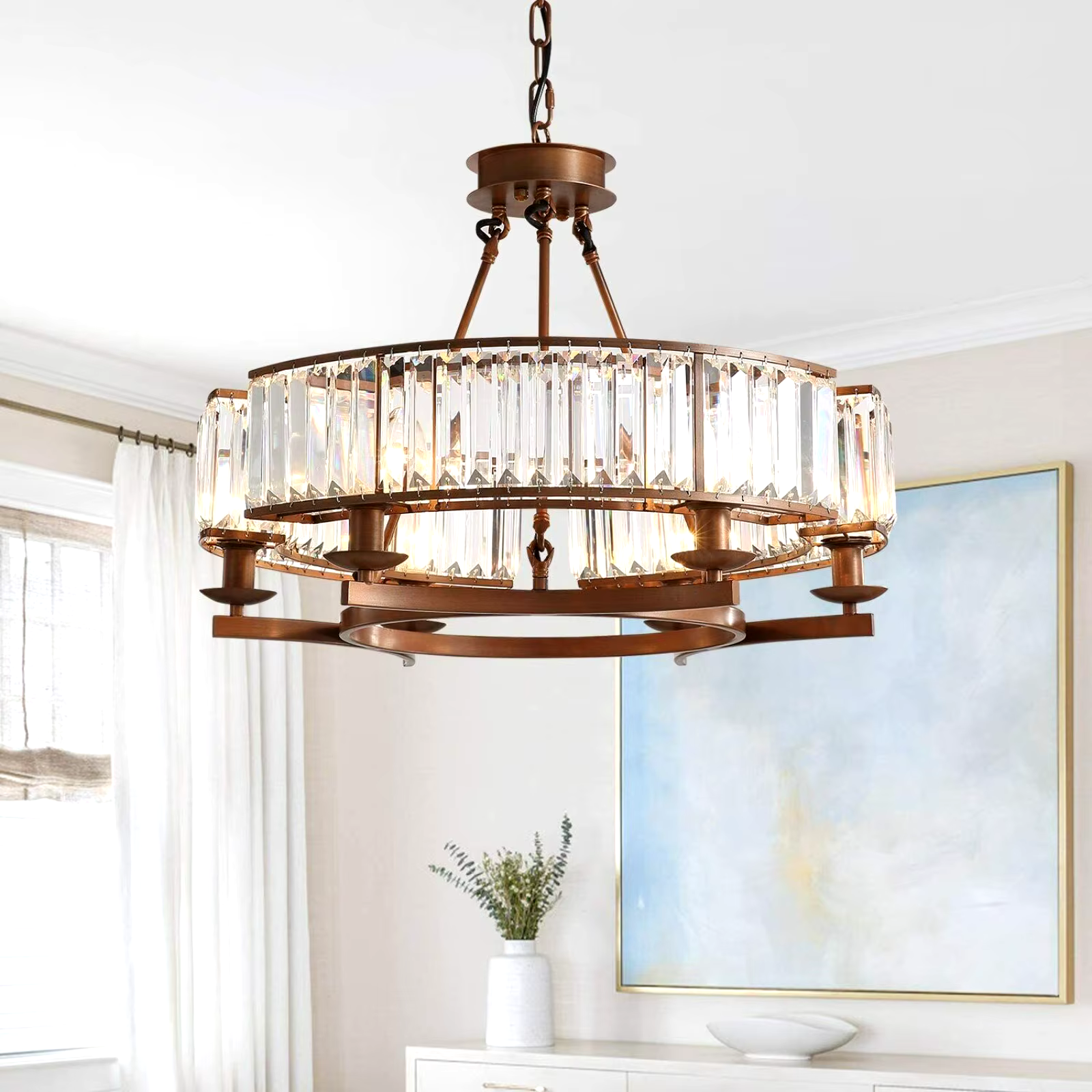 Vintage luxury bronze color chandelier