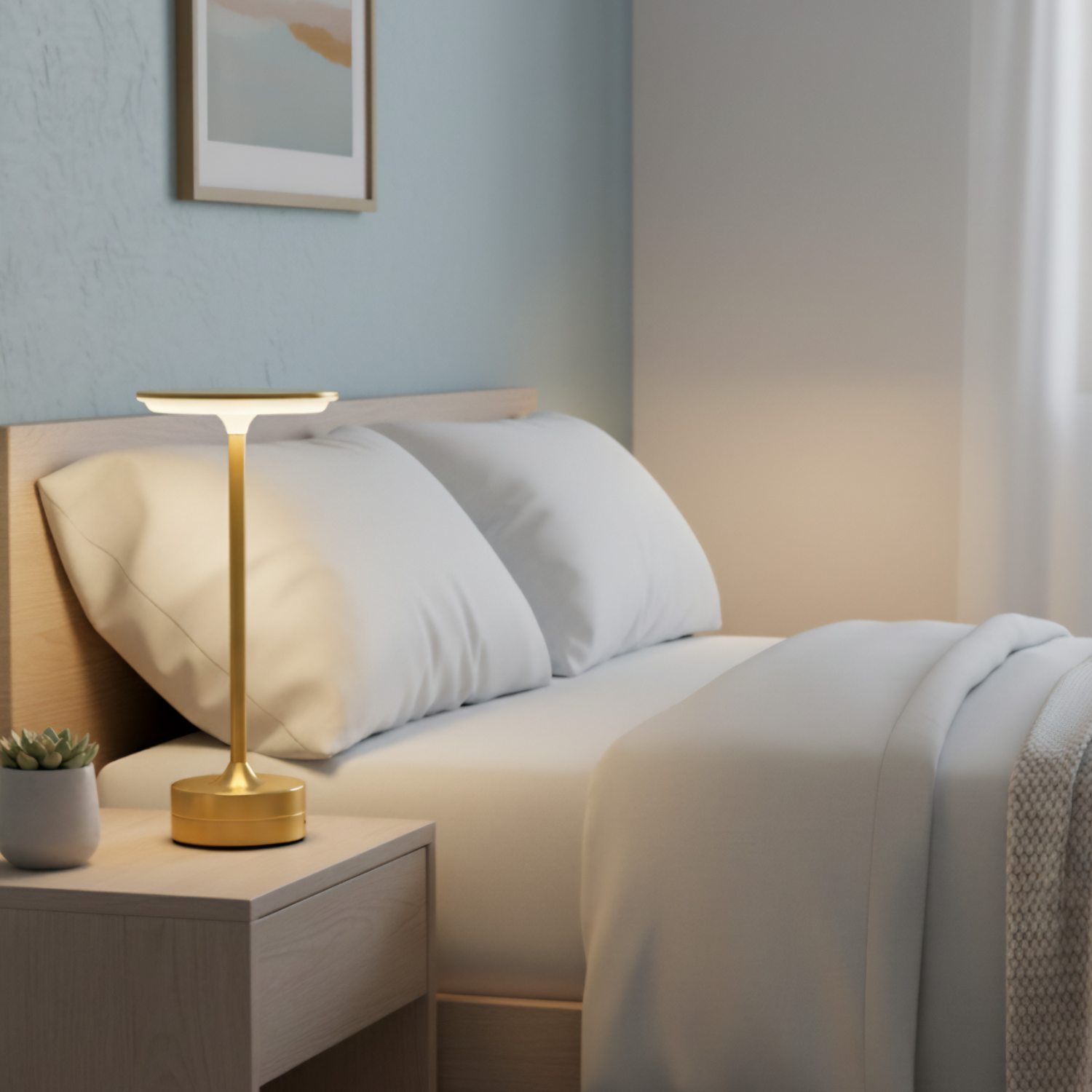 Senja | 11" LED Table Lamp with Touch Sensor 3-Color Dimmable Night Light