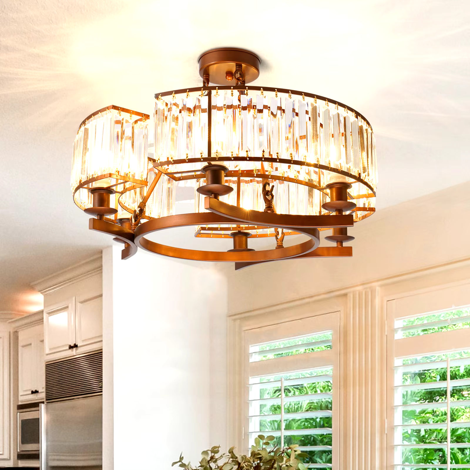 Vintage luxury bronze color chandelier