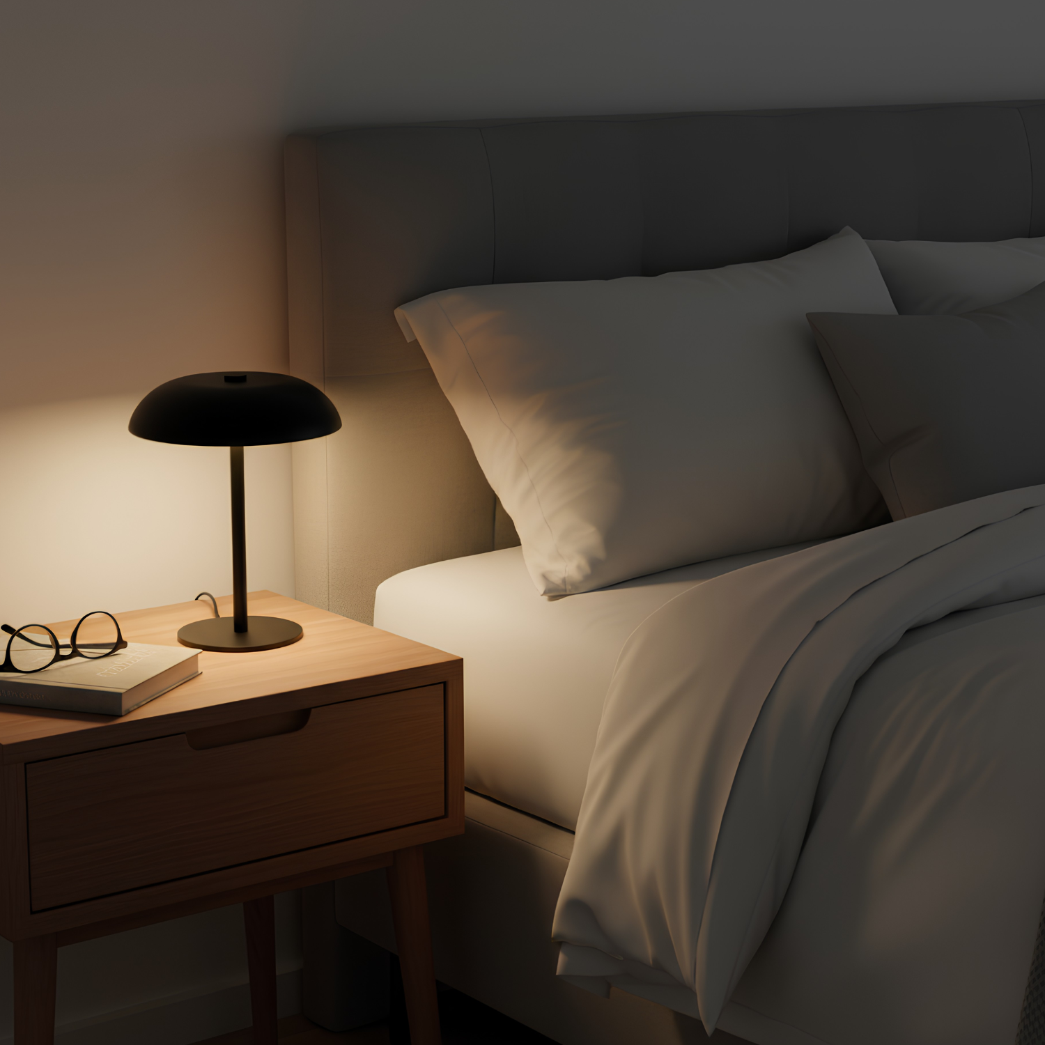 Tampere | 8" Wireless Mushroom Lamp | Touch & Dimmer Control