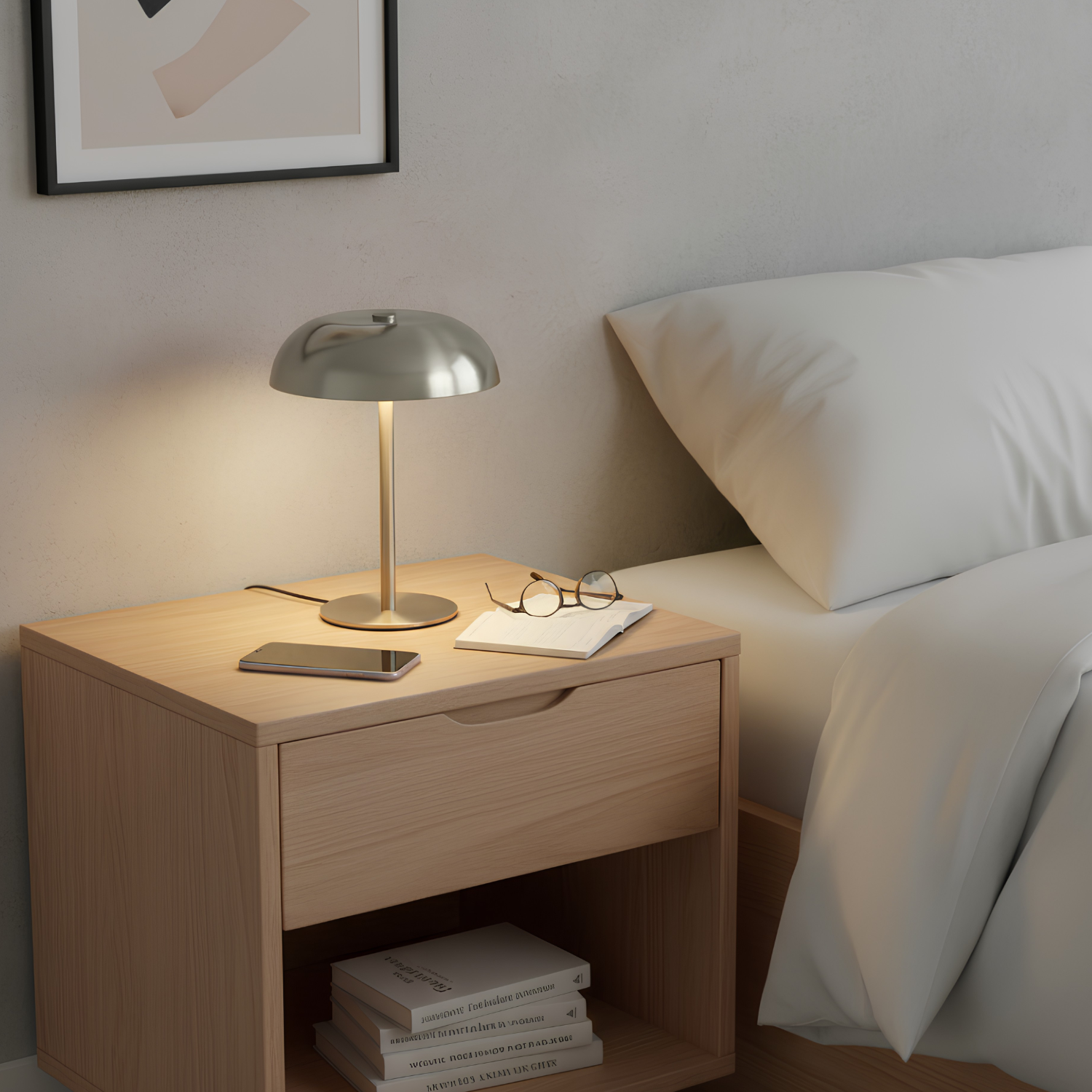 Tampere | 8" Wireless Mushroom Lamp | Touch & Dimmer Control