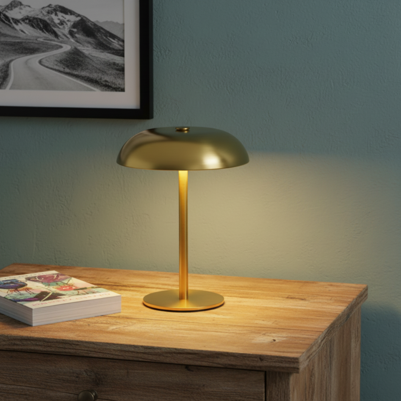 Tampere | 8" Wireless Mushroom Lamp | Touch & Dimmer Control
