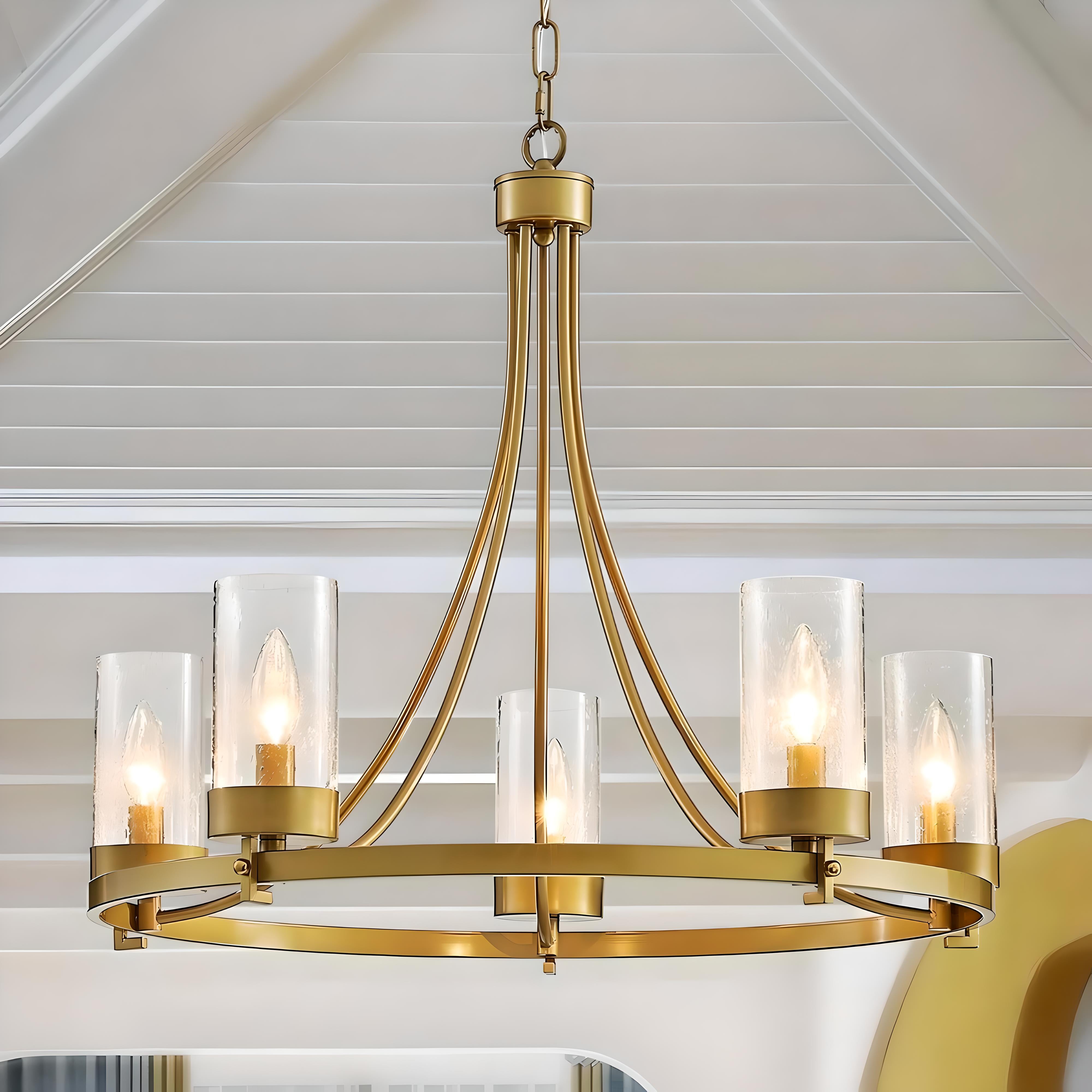 Wagon Wheel Rustic Chandelier