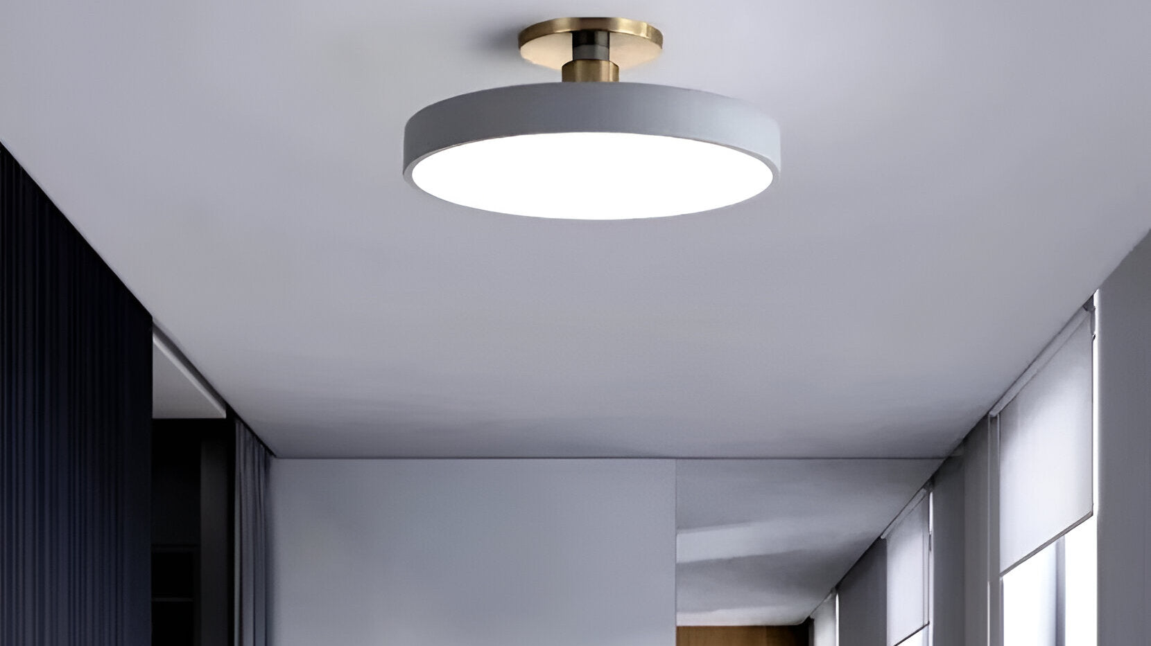 Gray LED ceiling lamp