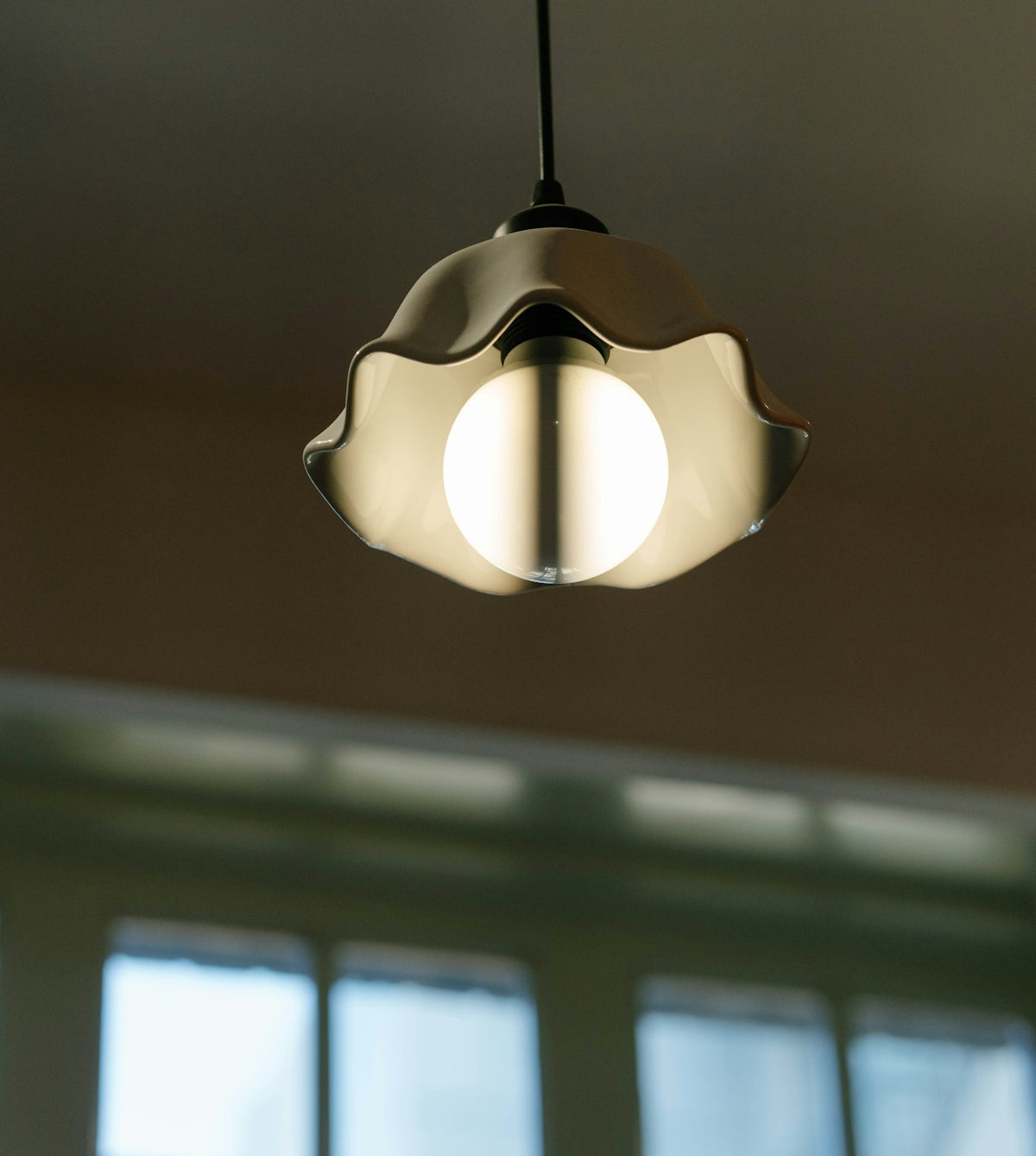 a light from a ceiling