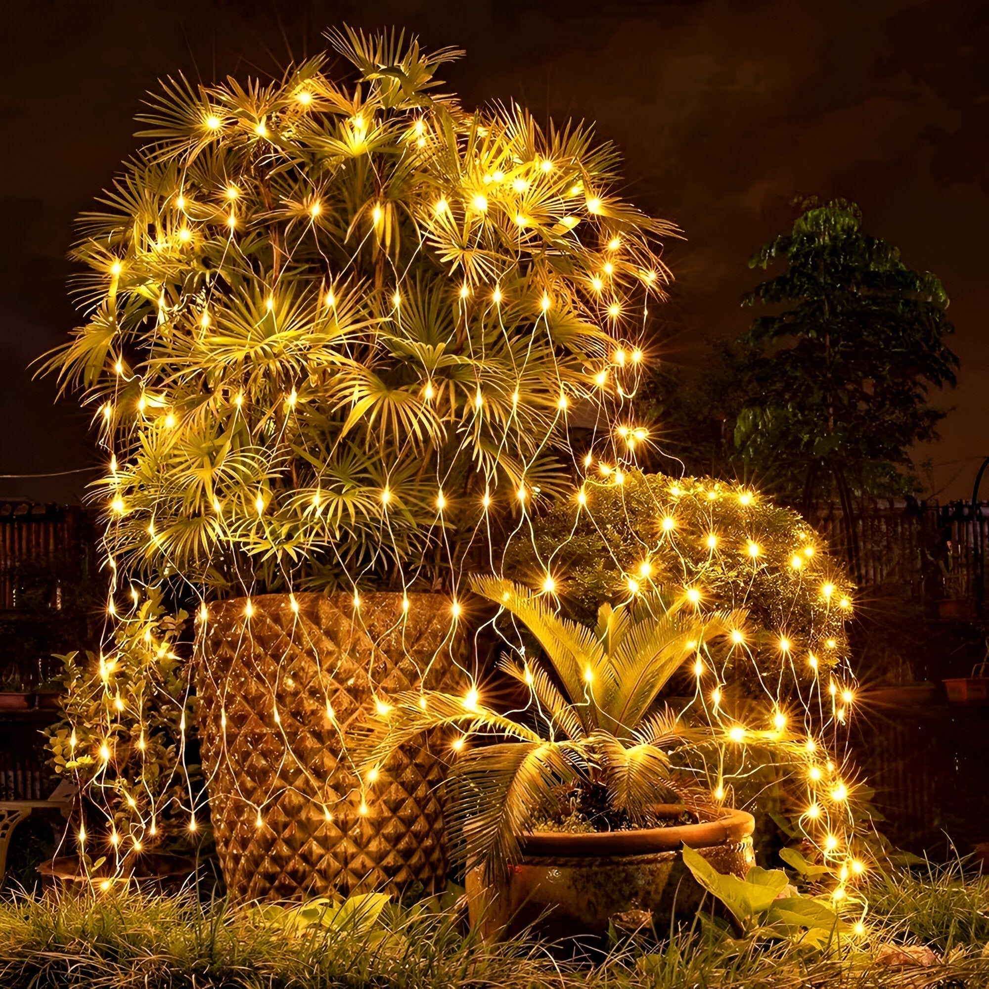 Outdoor Christmas Net LED Curtain Solar Light