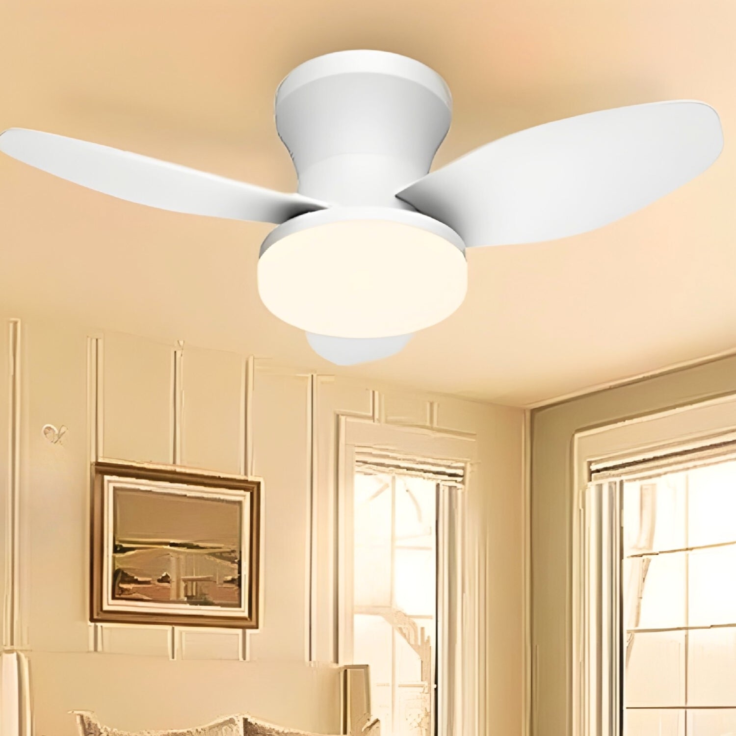 Brunn - 3 Blade Ceiling Fan with Dimmable LED & Remote Control