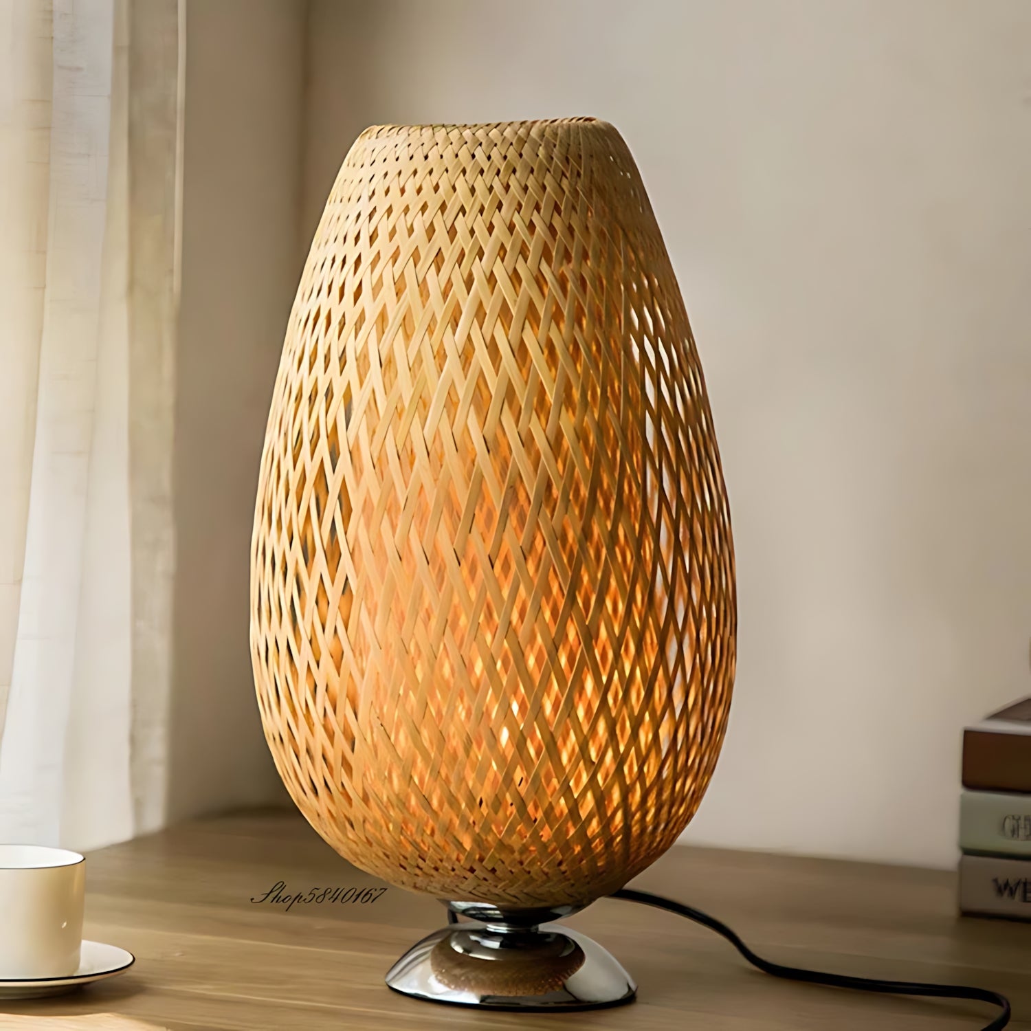 Vintage Bamboo Table Lamp