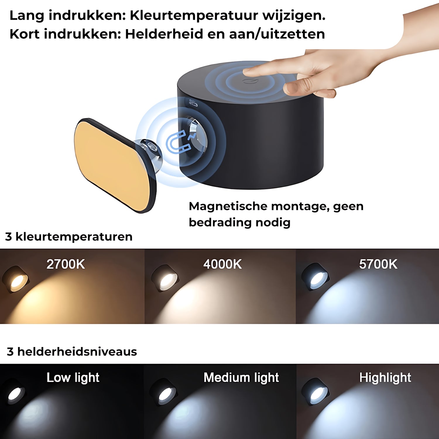 Wireless Rechargeable 360° Wall Lamp
