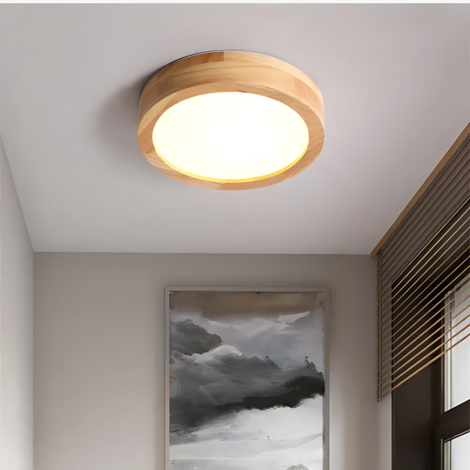 Hollenzollern - Nordic Glow Round Scandinavian Wooden Ceiling Lamp