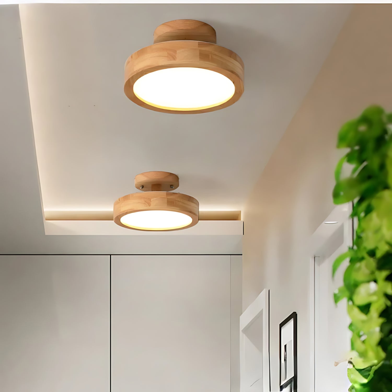 Hollenzollern - Nordic Glow Round Scandinavian Wooden Ceiling Lamp