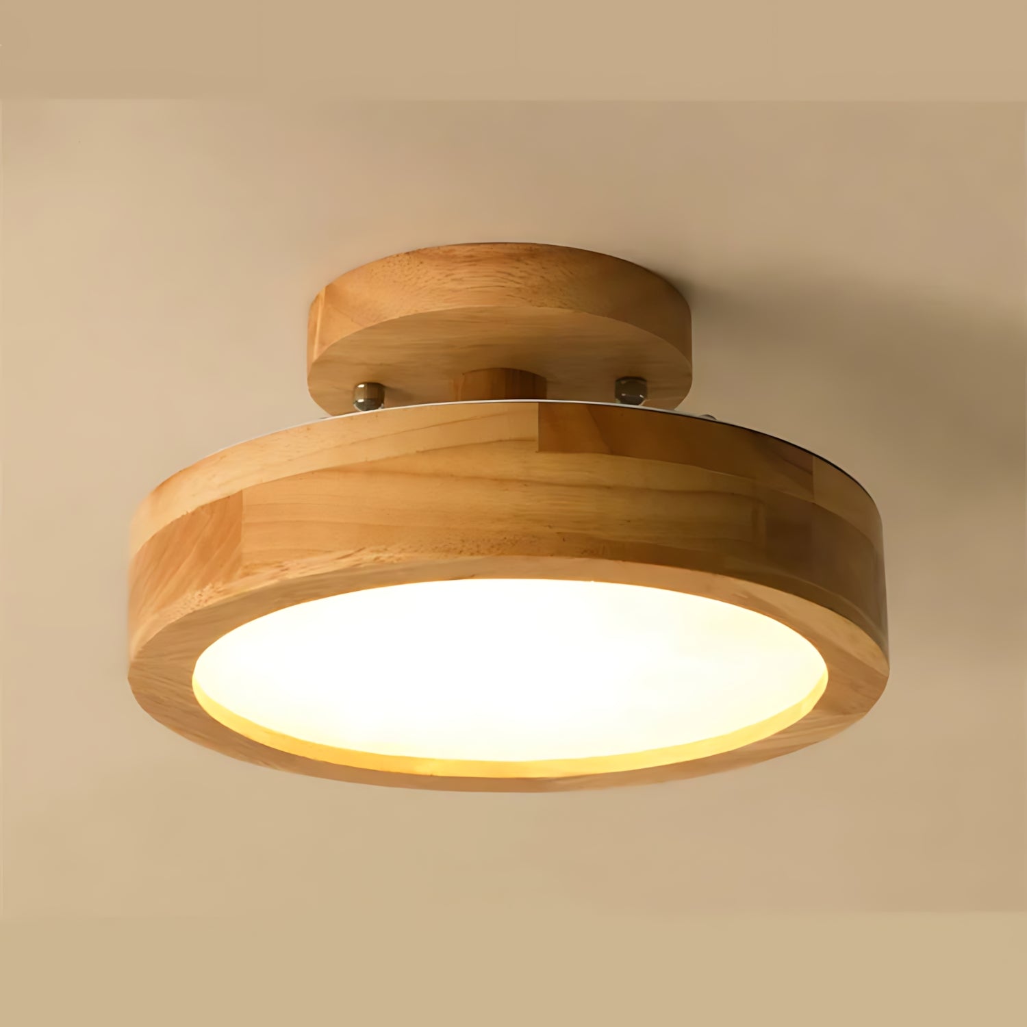Hollenzollern - Nordic Glow Round Scandinavian Wooden Ceiling Lamp