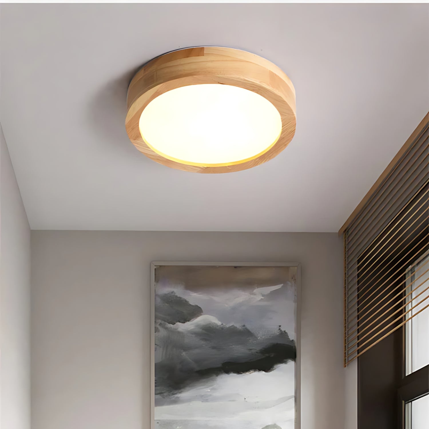 Hollenzollern - Nordic Glow Round Scandinavian Wooden Ceiling Lamp
