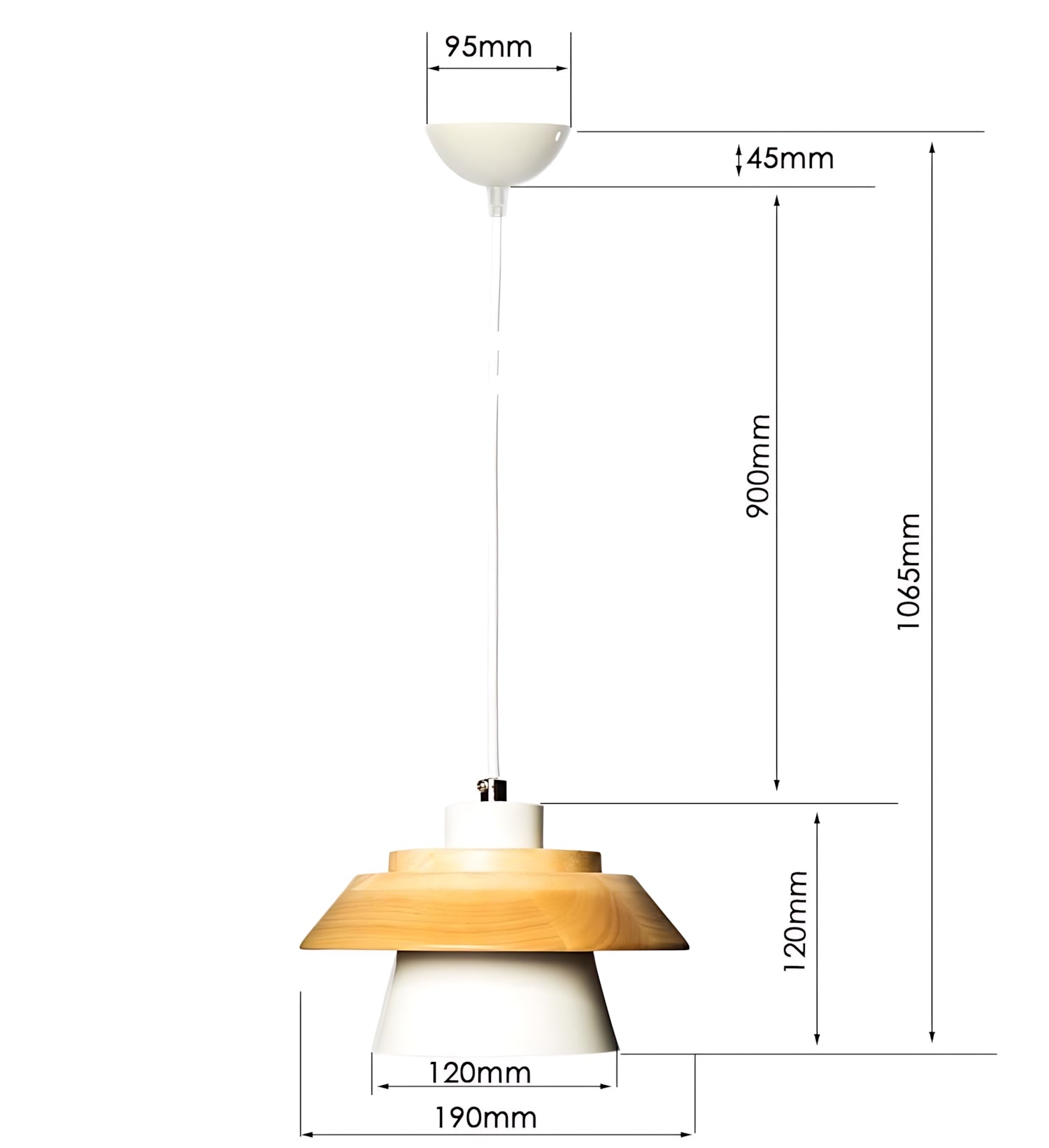 Rothenburg - Scandinavian Wooden Pendant Lamp